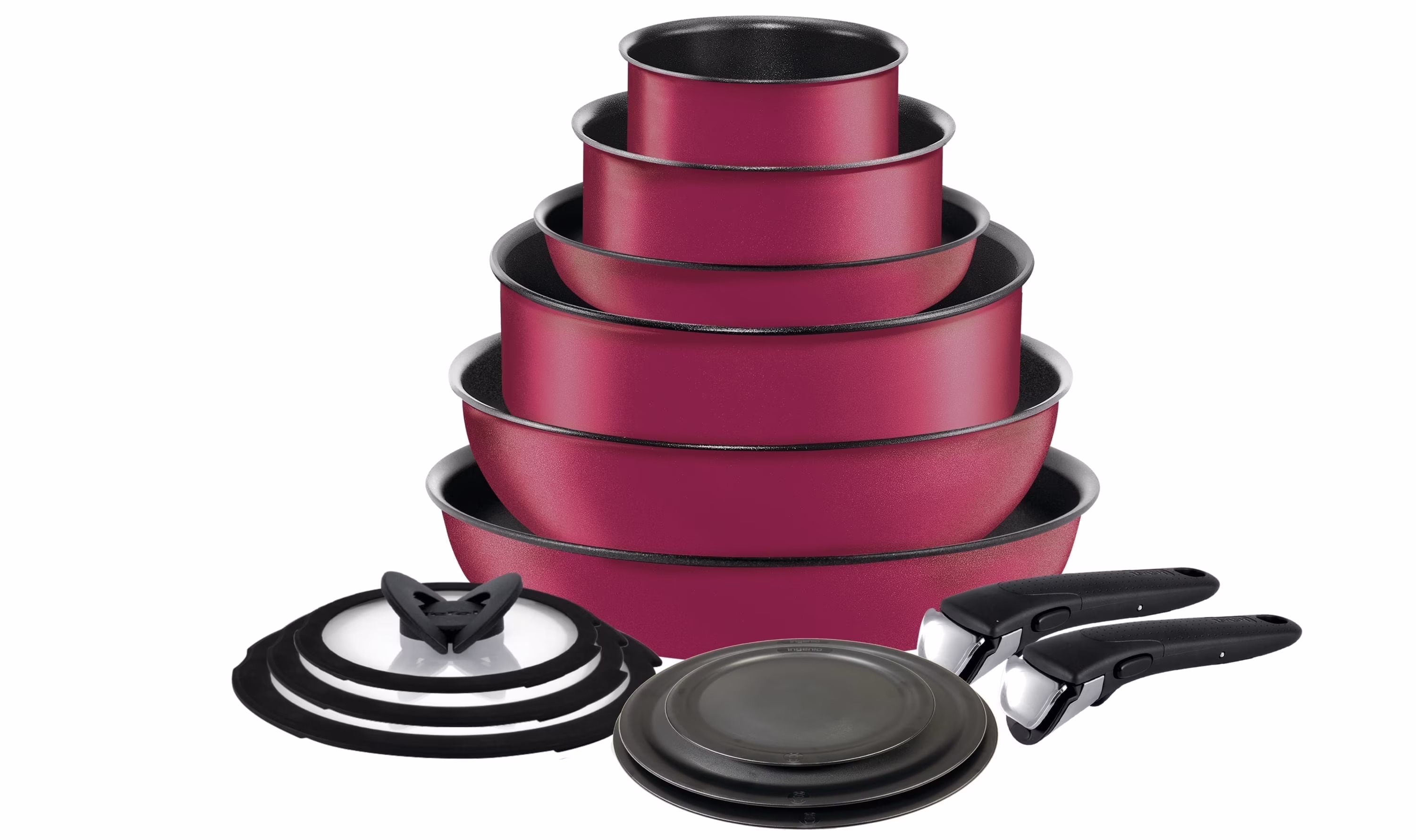 T-fal Ingenio Expertise Nonstick 14-Piece Cookware Set, Induction Oven Safe up to 500F, Detachable Handle, Onyx Black - Image 14