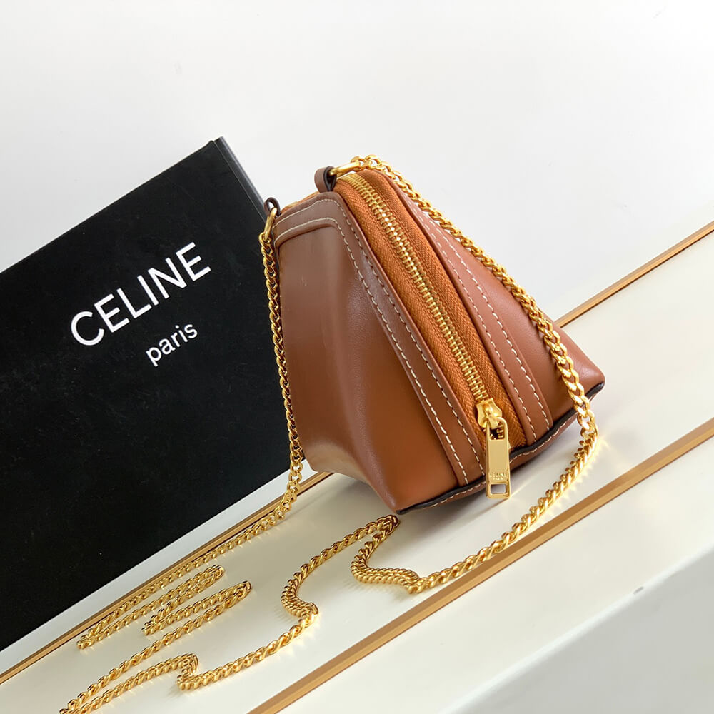 Celine Clutch Bag on Chain Cuir Triomphe in Smooth Calfskin1:1High-quality replica