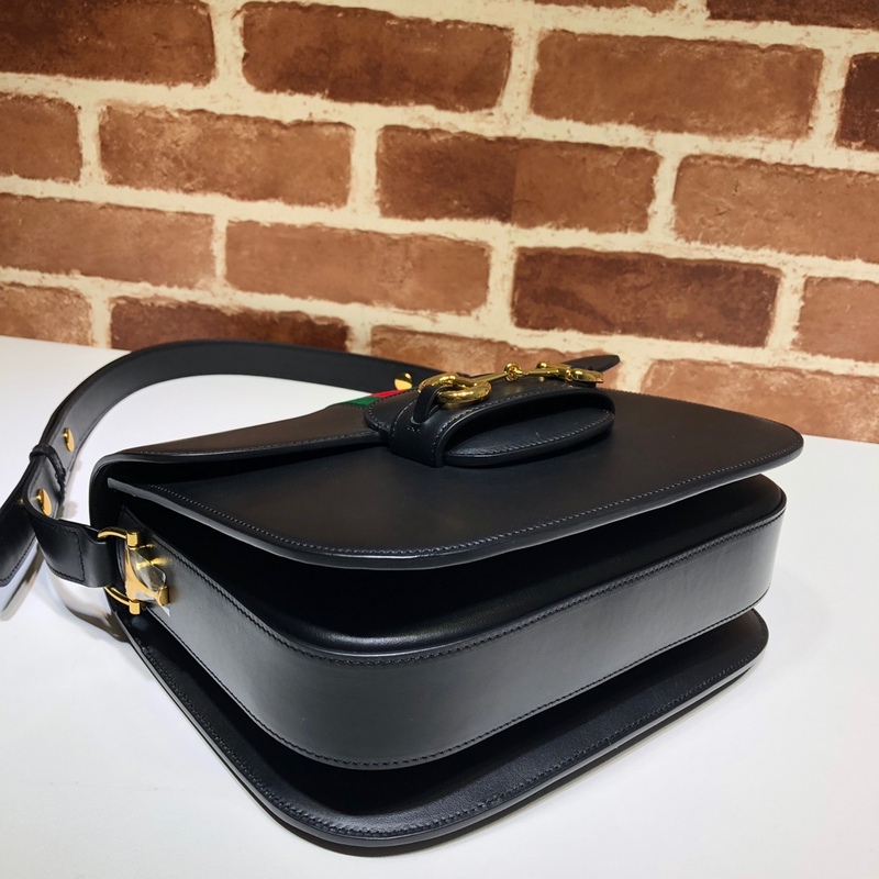 Replica Gucci Horsebit 1955 Python Small Shoulder Bag 602204 Black1:1High-quality replica