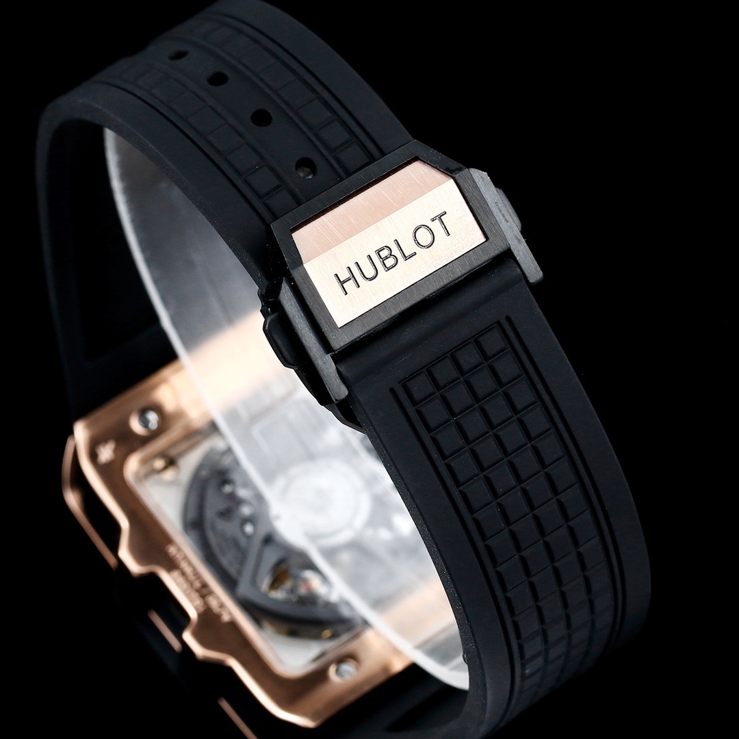 Hublot Big Bang, Square Bang Unico 42mm Textured Rubber Strap(1:1 replica) - Top club
