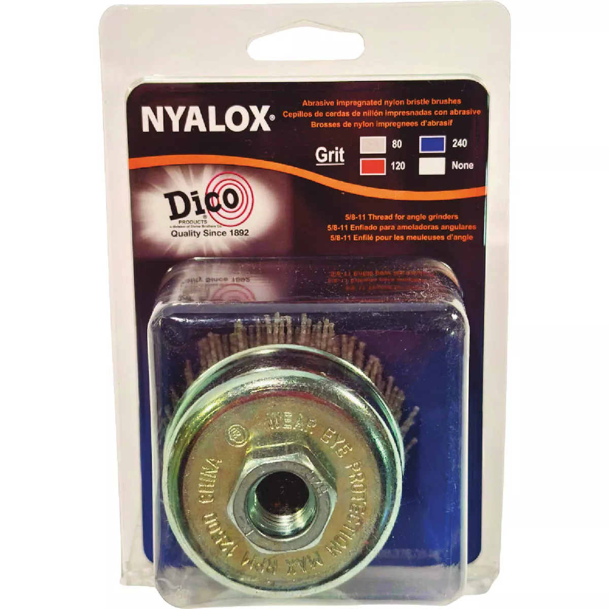 Dico Nyalox 3 In. Coarse Gray Angle Grinder Cup Brush