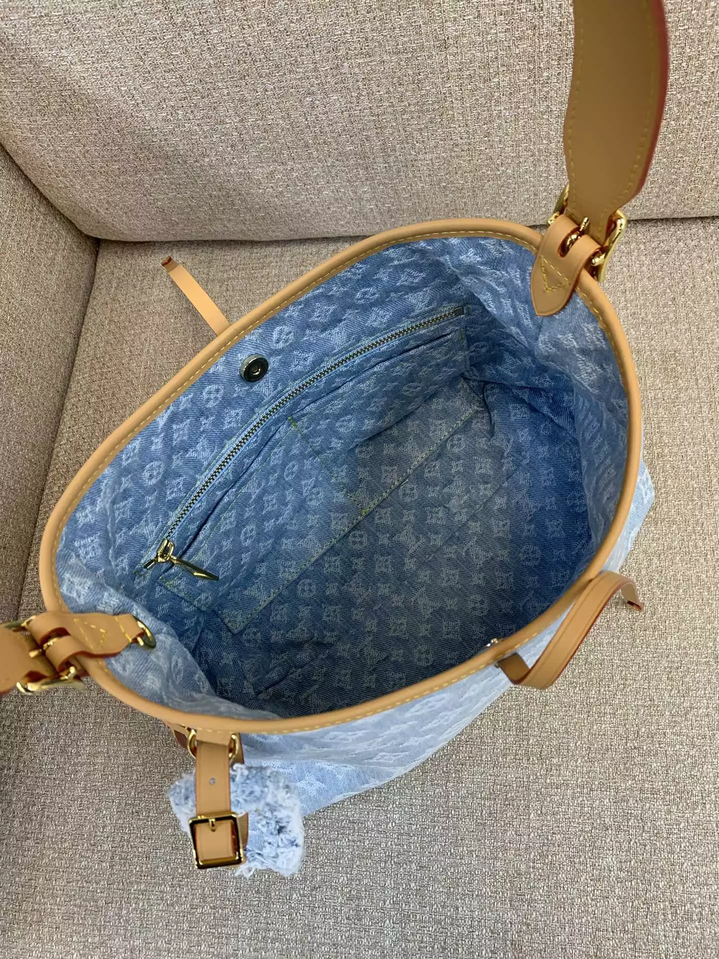 CarryAll PM Bag Blue Monogram Denim Organic Cotton1:1High-quality replica