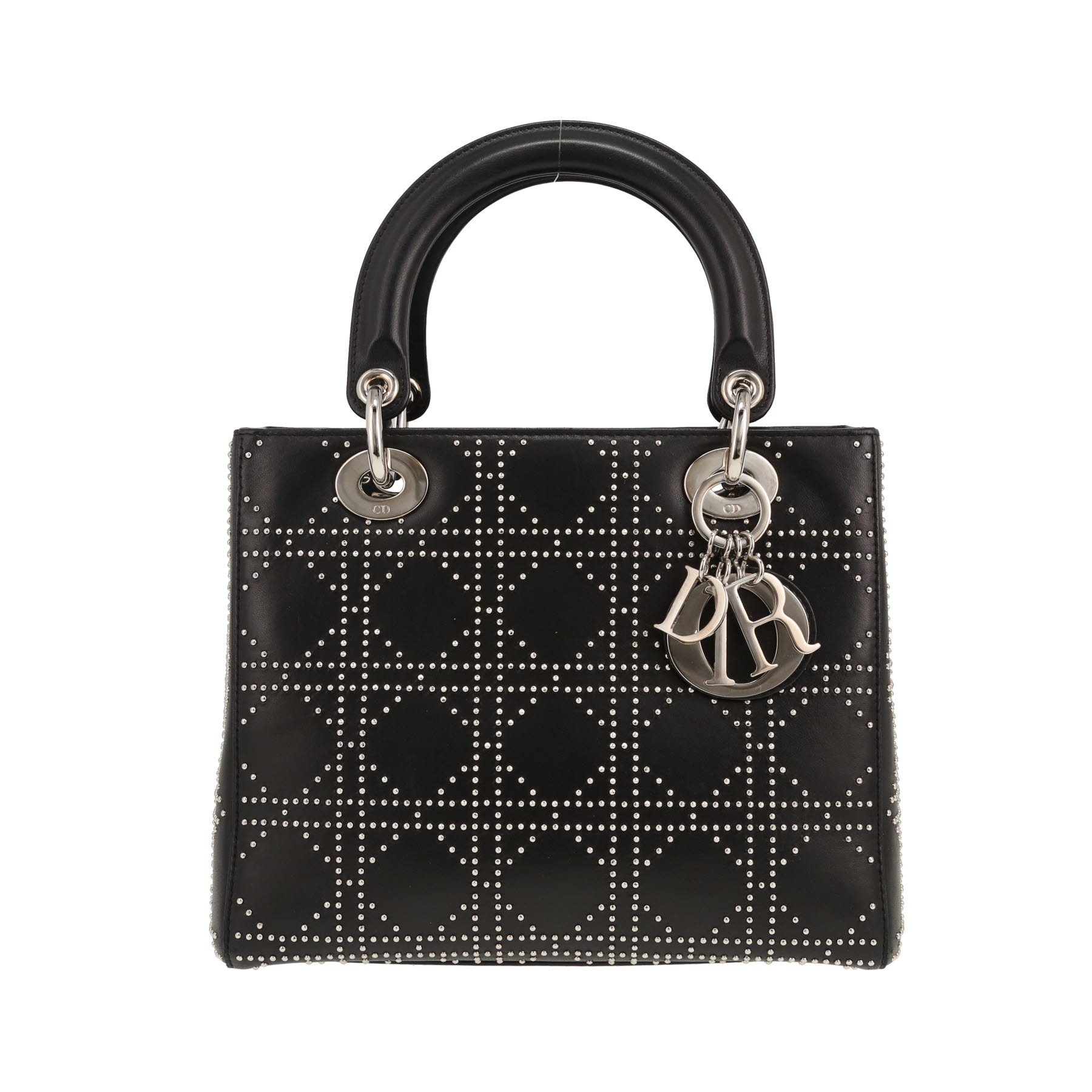 Dior Lady Dior handbag in black leather1:1High-quality replica