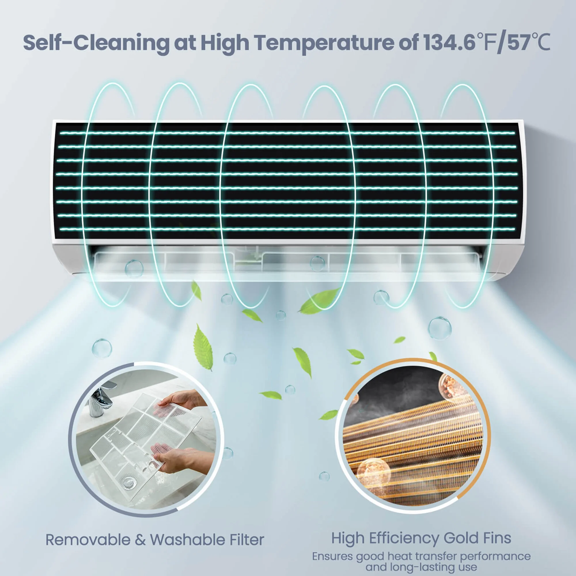 Costway 18000 BTU Mini Split Air Conditioner & Heater 19 SEER2 1250 Sq. Ft Coverage - Image 6