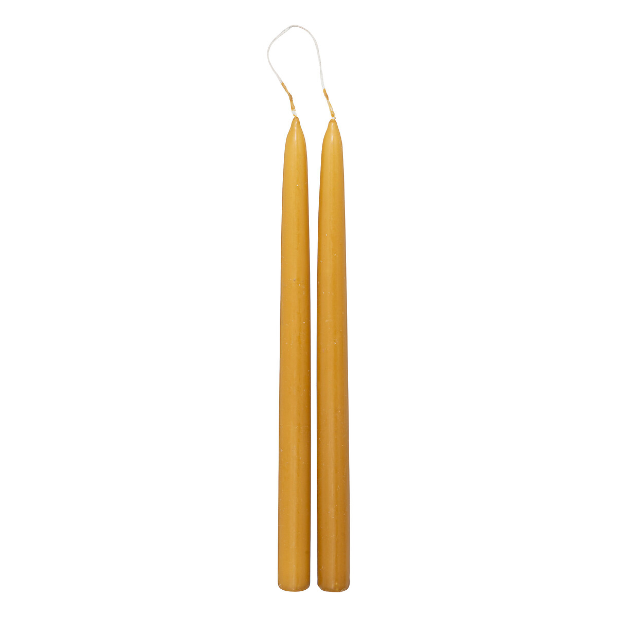 Set of 2 stick candles "Hugo" Mustard yellow, 70g