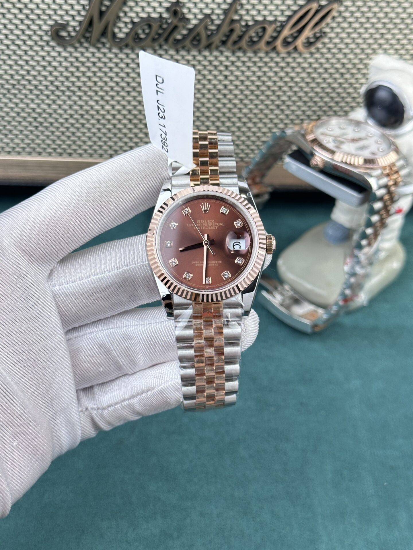 Rolex Replica 11 Watch DateJust Rose Gold Chocolate Dial GM Factory 36mm - Elite Watch Atelier