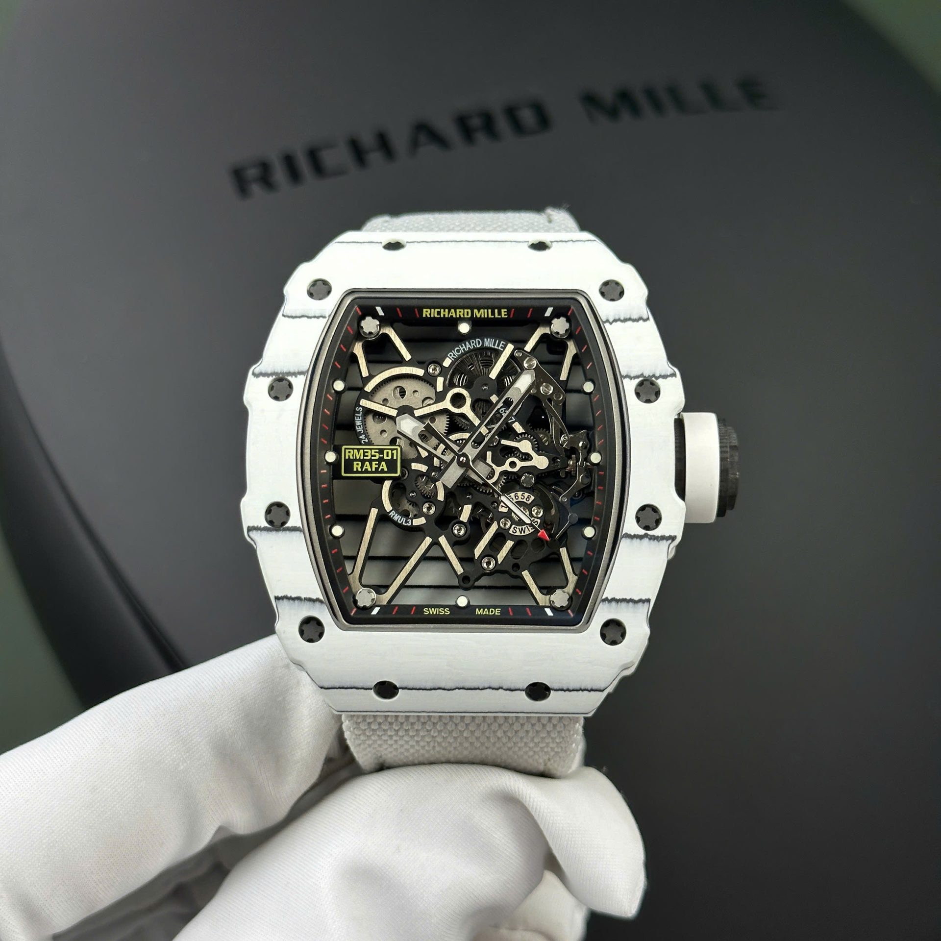 Richard Mille RM35-01 Rafael Nadal Red Rubber Strap Replica 1:1 Watch BBR Factory 42mm - Elite Watch Atelier