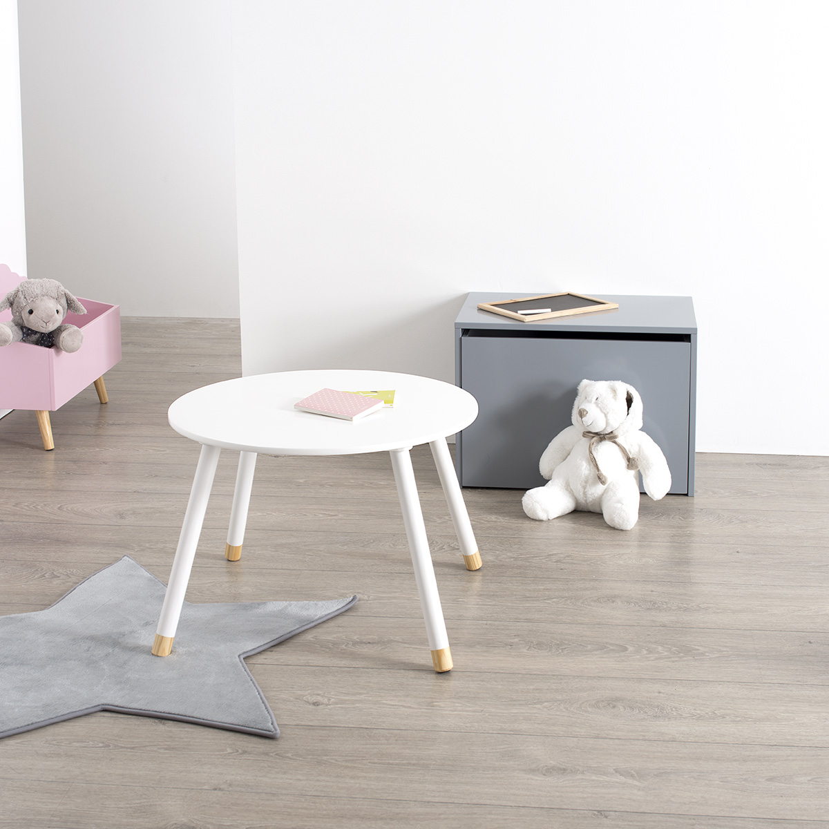 Kids table "Douceur" White, D.60 cm