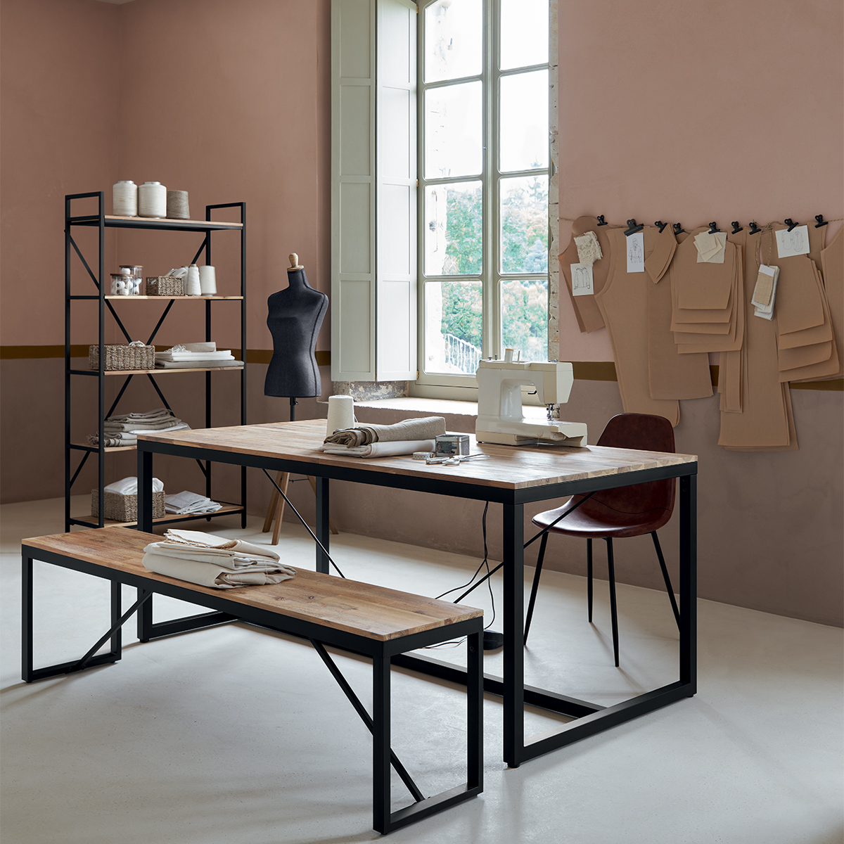 Chair "Vladi" Brown leather effect