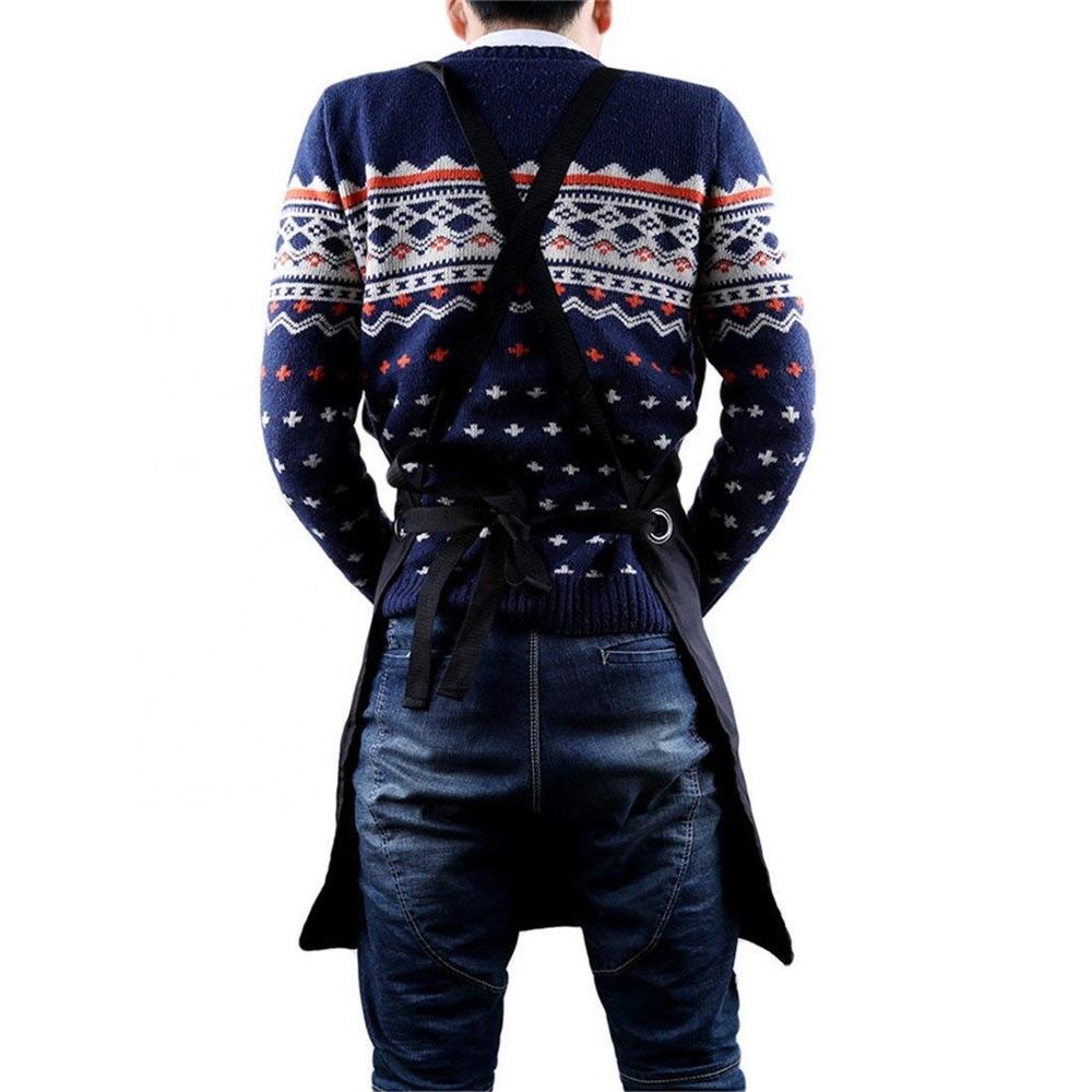 Easy Wearing Cross Back Tool Pocket Cotton Heavy Duty Durable Unisex Denim Work Painting Apron