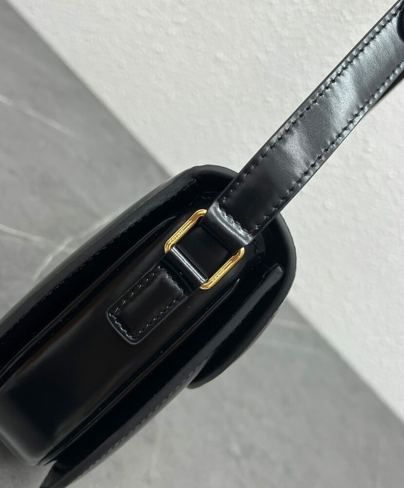 Celine Teen Besace Triomphe In Shiny Calfskin Black1:1High-quality replica