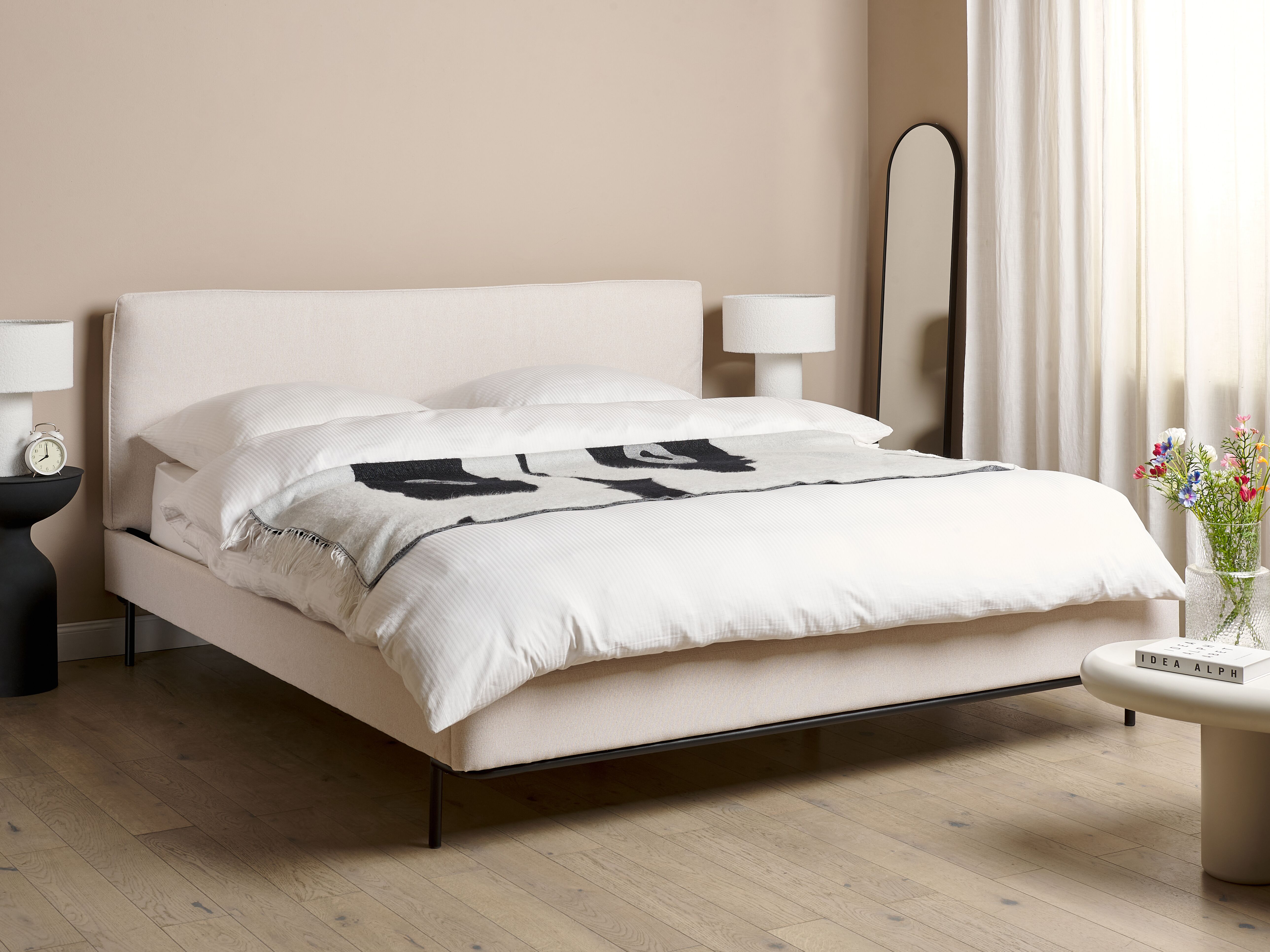 Bed Fabric CORIO 180 x 200 cm (EU Super King) Light Beige