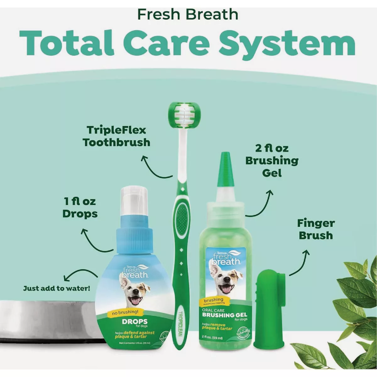 Boss Pet TropiClean Fresh Breath Large Pet Oral Care Kit
