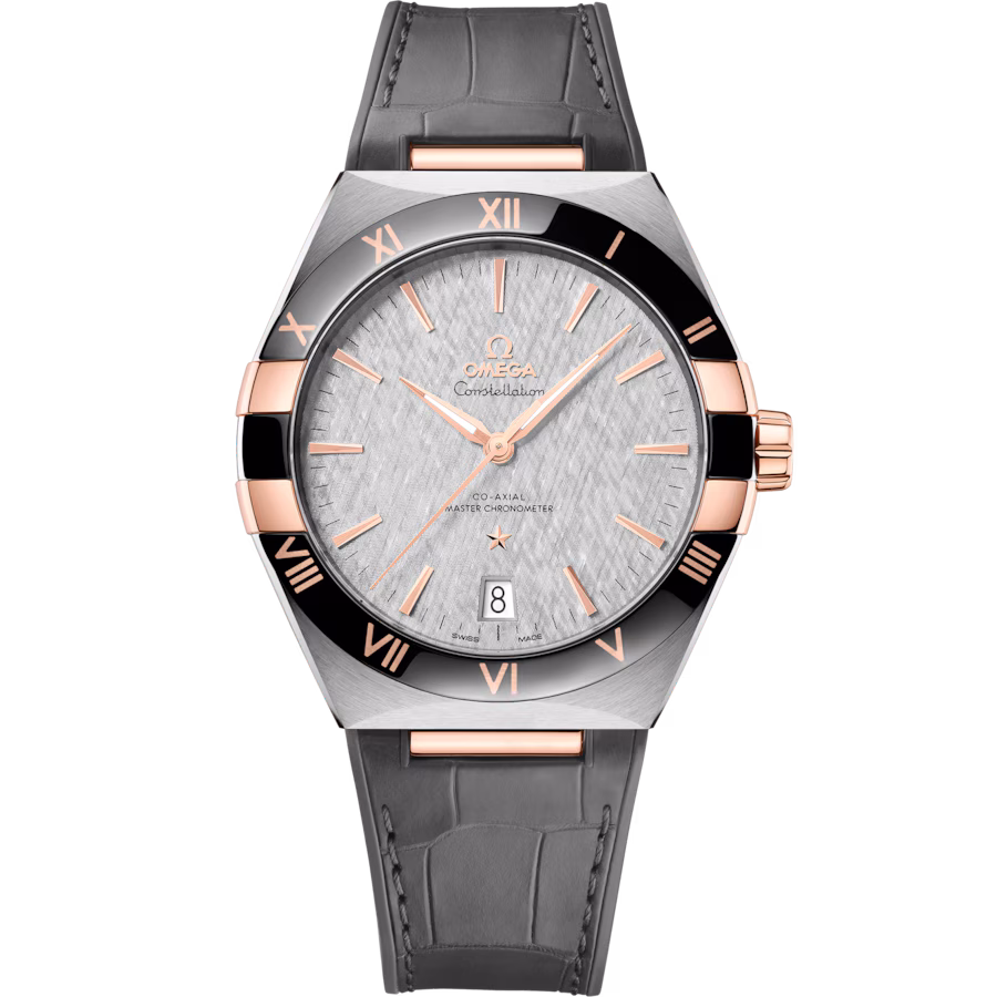Constellation 41 mm, steel ? Sedna? gold on leather strap(1:1 replica) - Top club