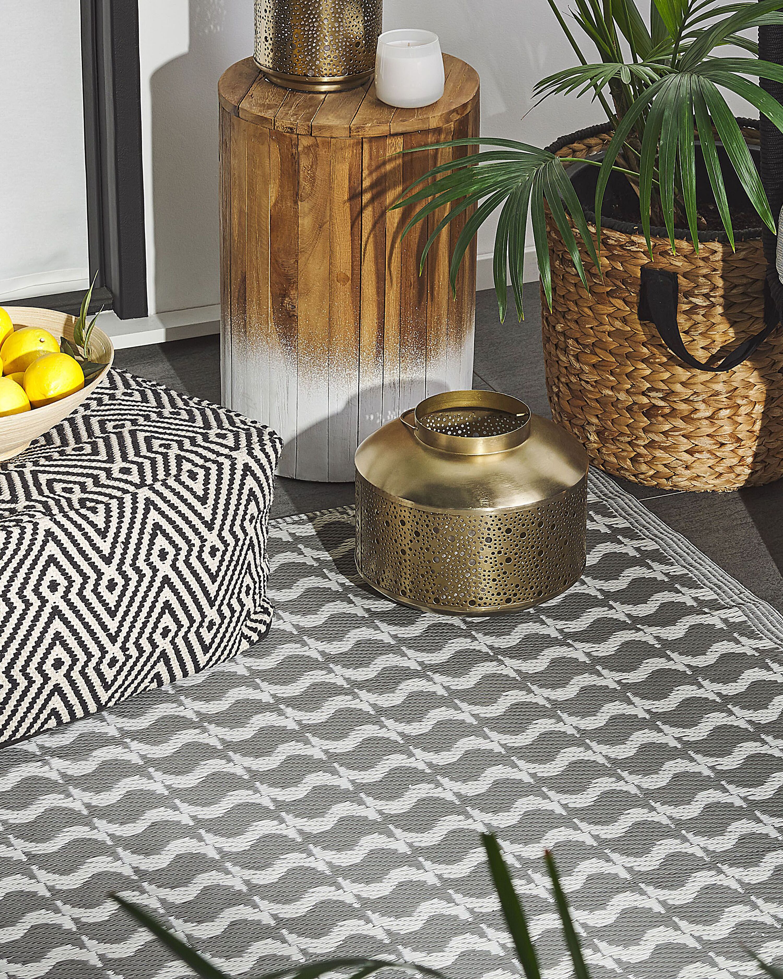Outdoor Rug TUMKUR Grey 120 x 180 cm