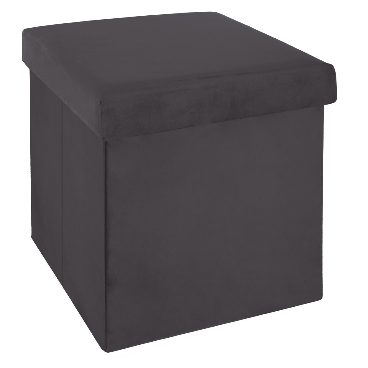 Folding pouf "Tess" Velvet, Grey