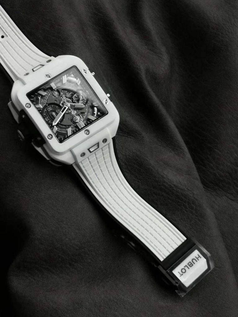 Hublot Replica 1:1 Watch Square White Ceramic Bang Unico Chronograph Factory BBF 42mm - Top club