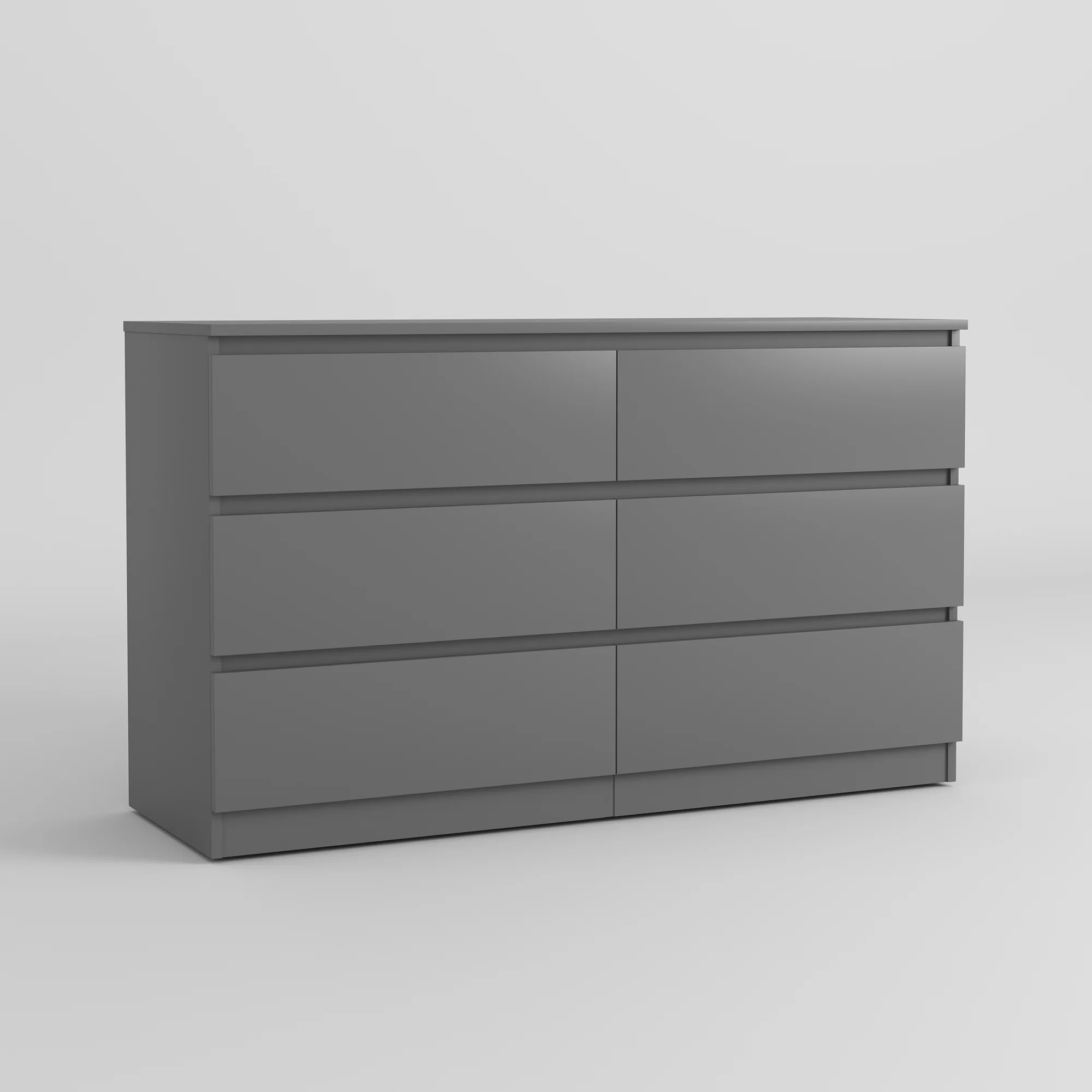 Kadyn White Chest of Drawer, 6 Double Drawer Dresser for Bedroom, Modern Storage Cabinet for Living Room, Dresser - Image 133
