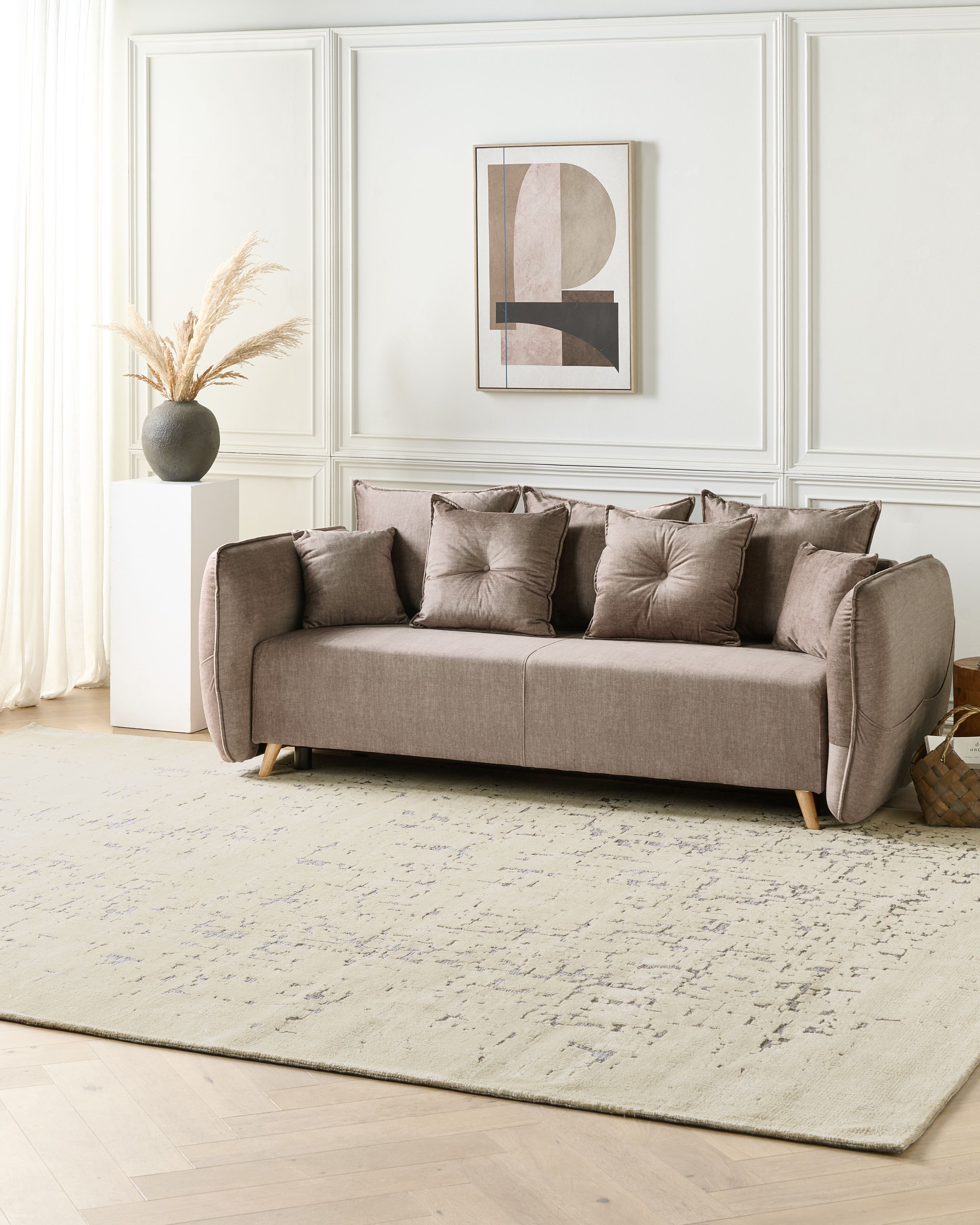 Rug NAKUS Light Beige 300 x 400 cm
