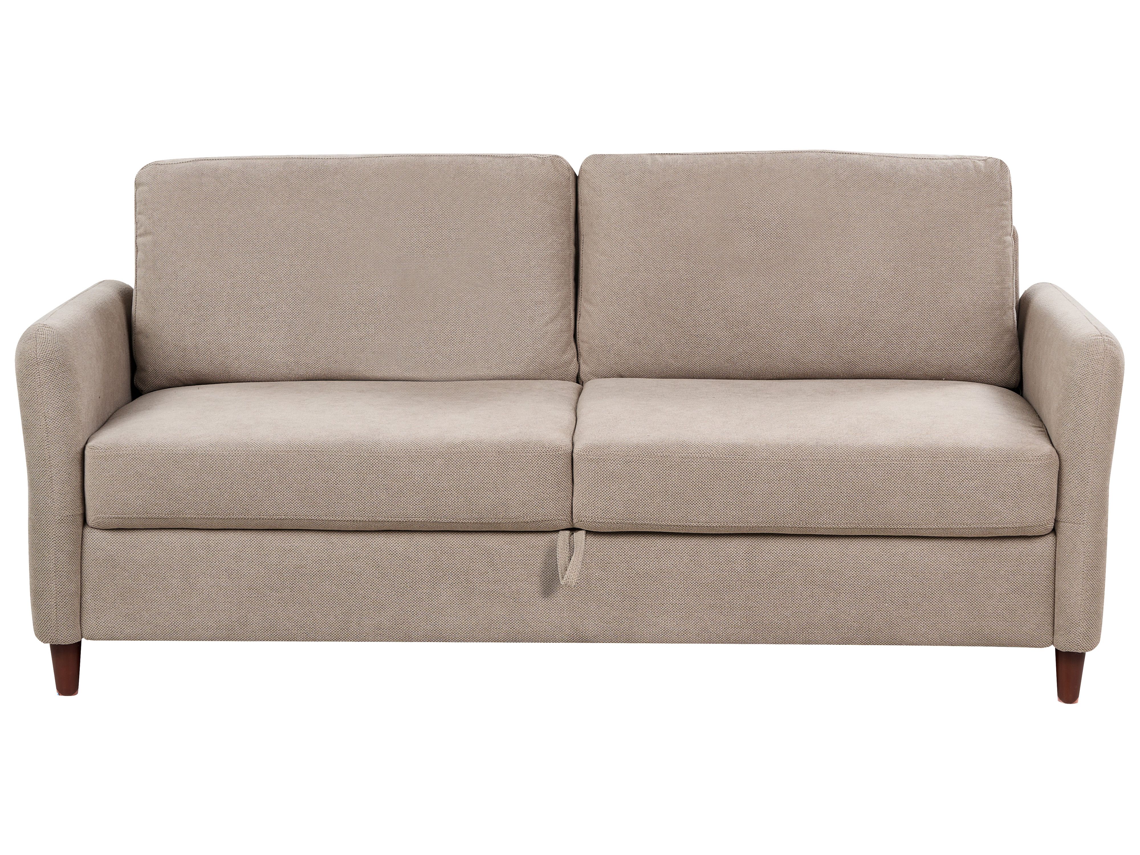 Sofa 3 Seater MARE Fabric Taupe with Storage