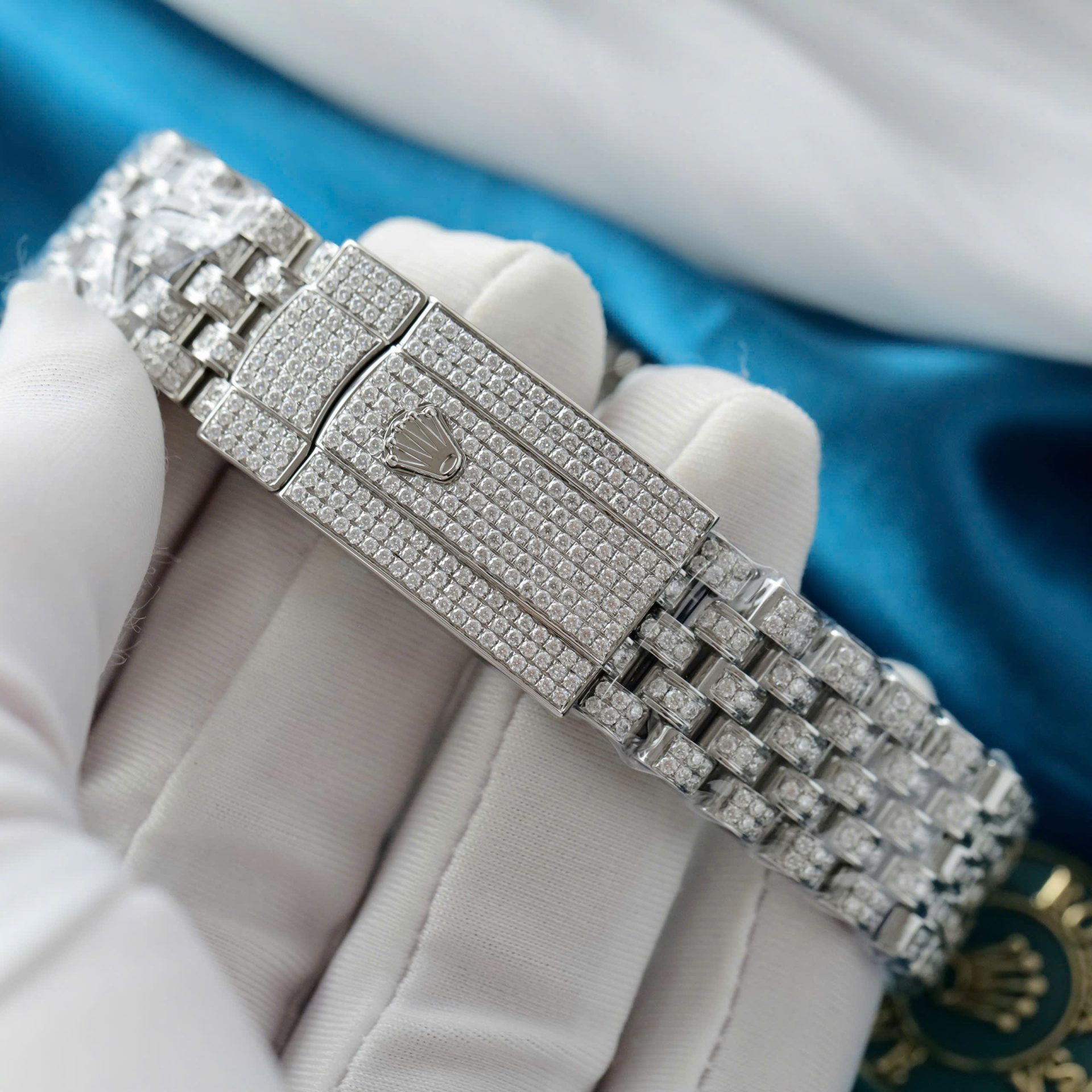 Rolex DateJust Copies Watches Ruby + Diamond Moissanite Custom 41mm - Elite Watch Atelier