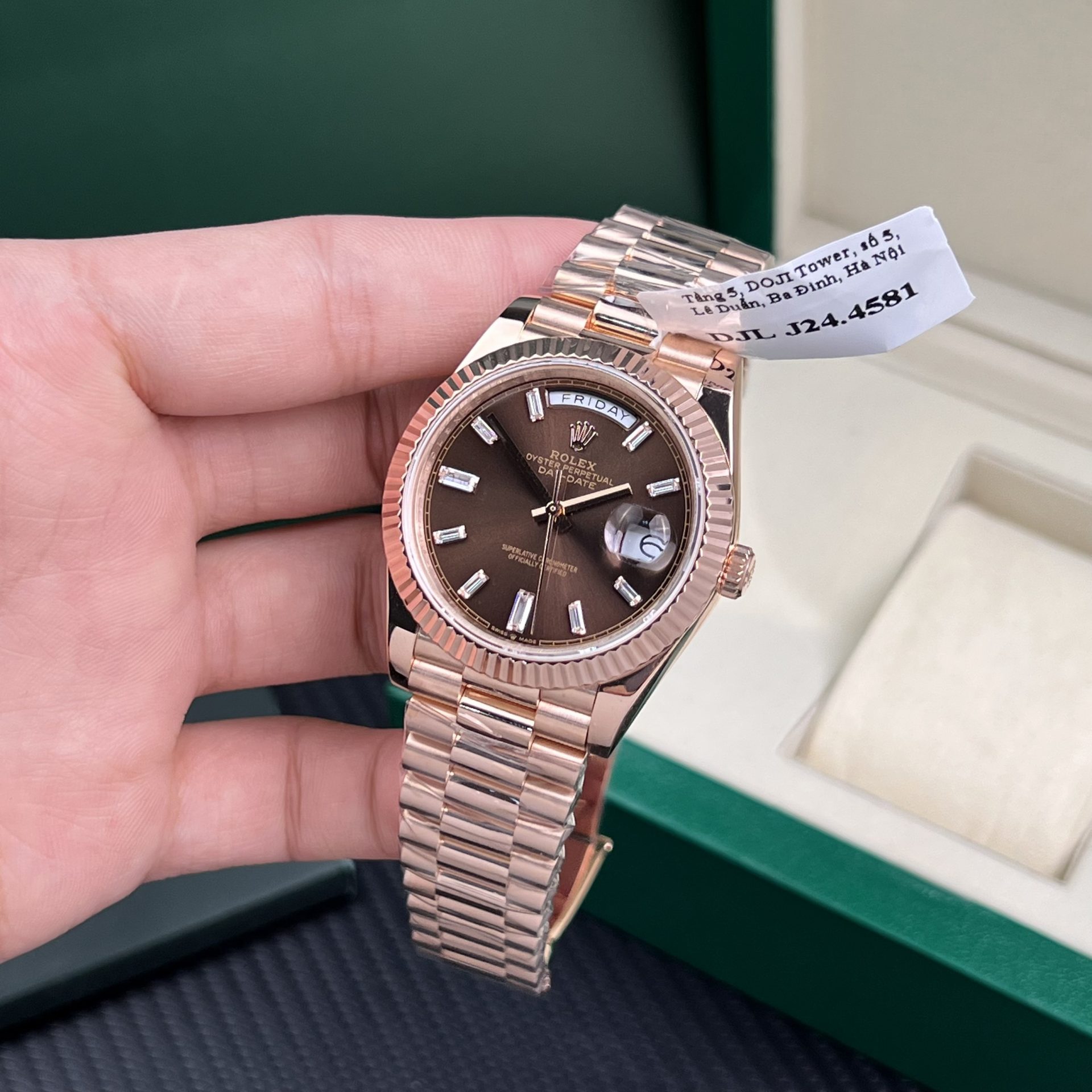 Rolex Replica Watch Day-Date Gold Wrapped Weight 175gram GM Factory 40mm - Elite Watch Atelier