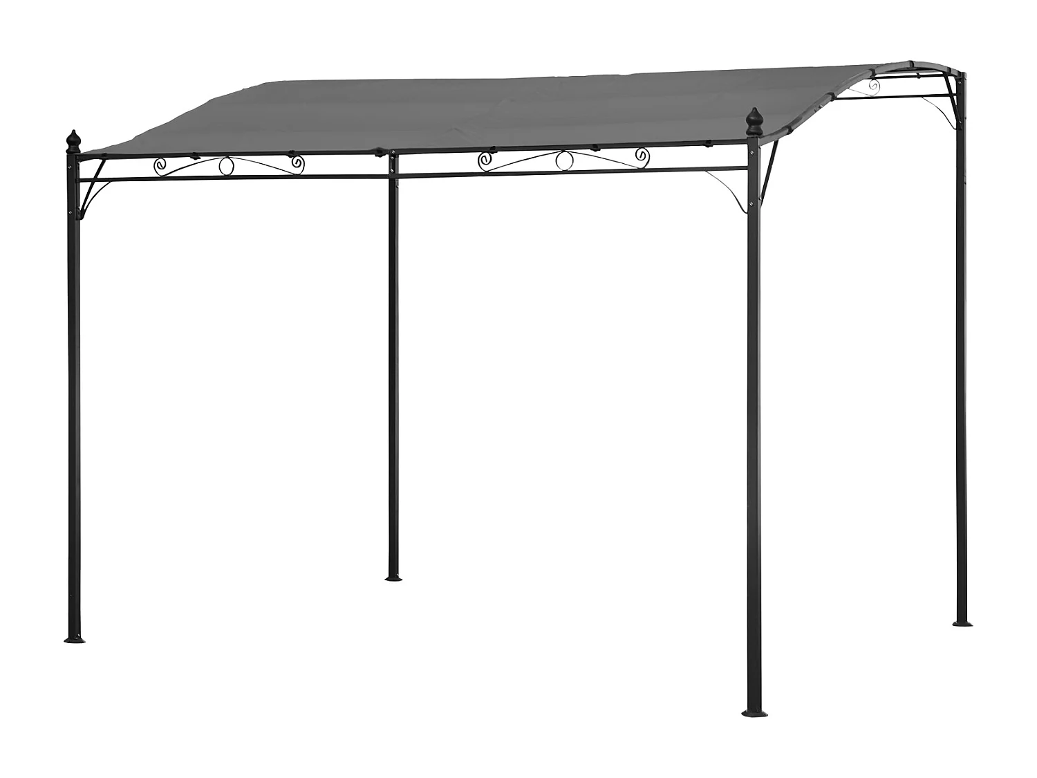 Pergola murale 3 × 2,5m NICE grise - HAPPY GARDEN