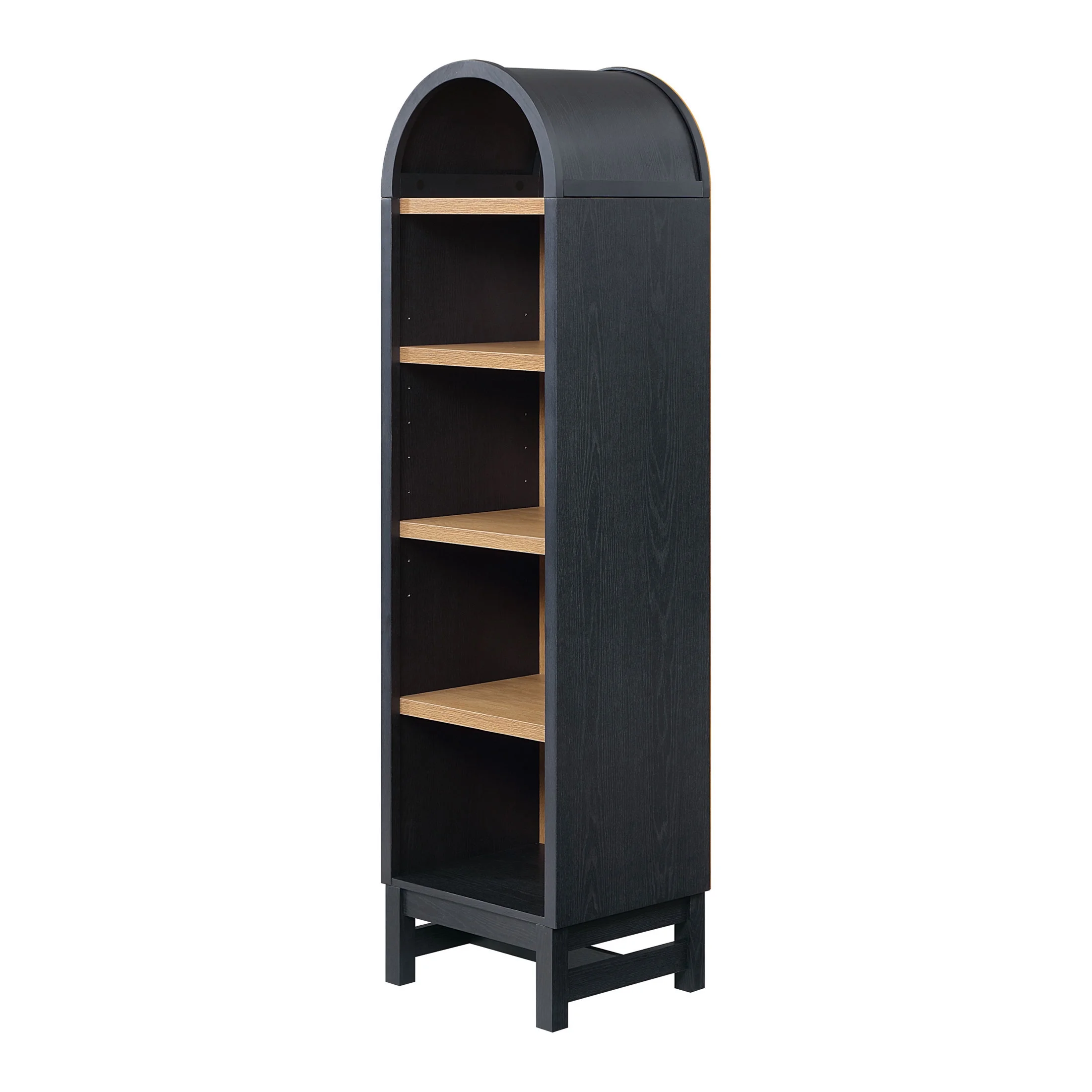 Better Homes & Gardens Juliet Narrow Arch Bookcase, Rich Black and Light Honey - Image 11
