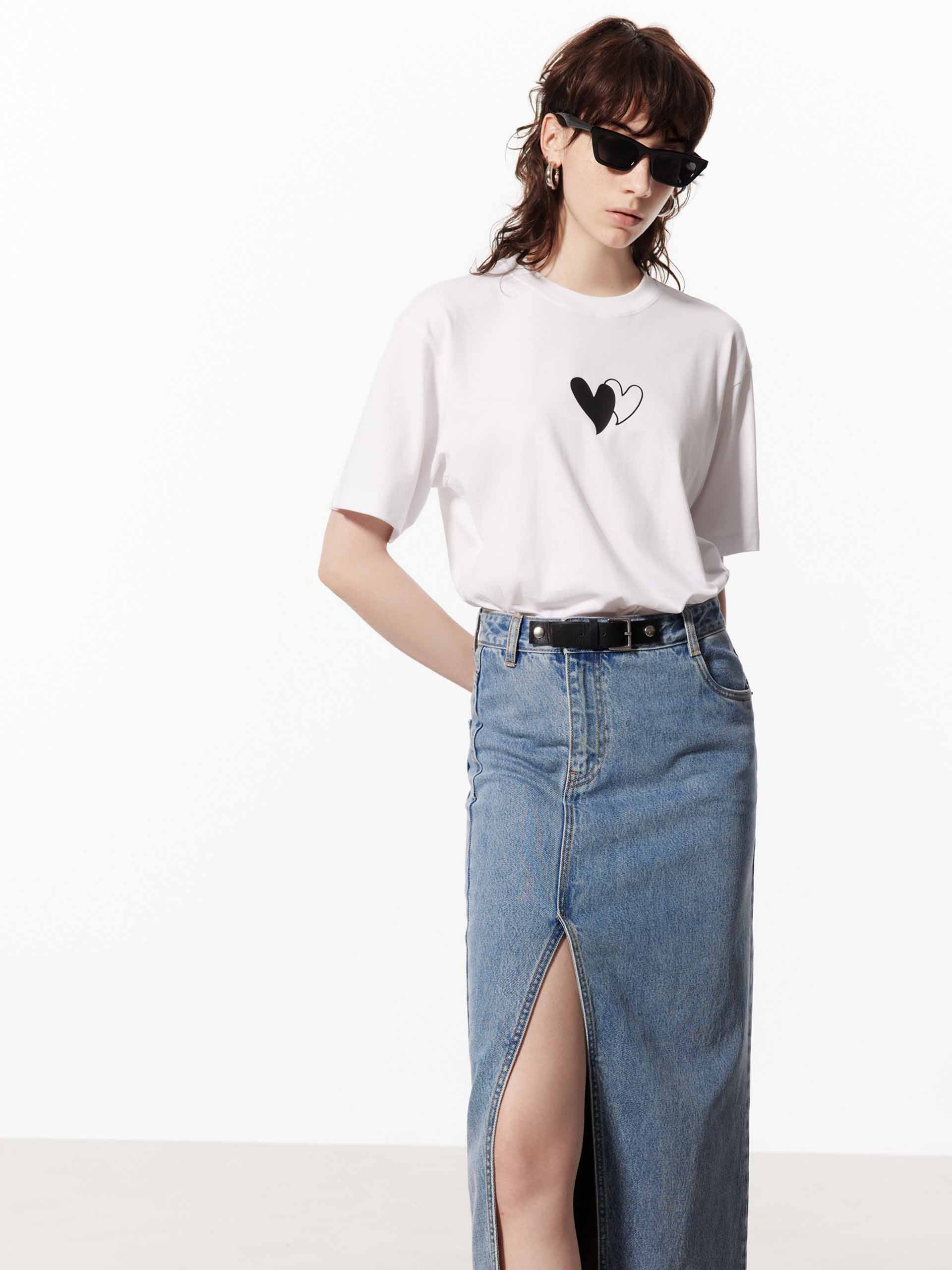 Oversized Print Cotton Tee