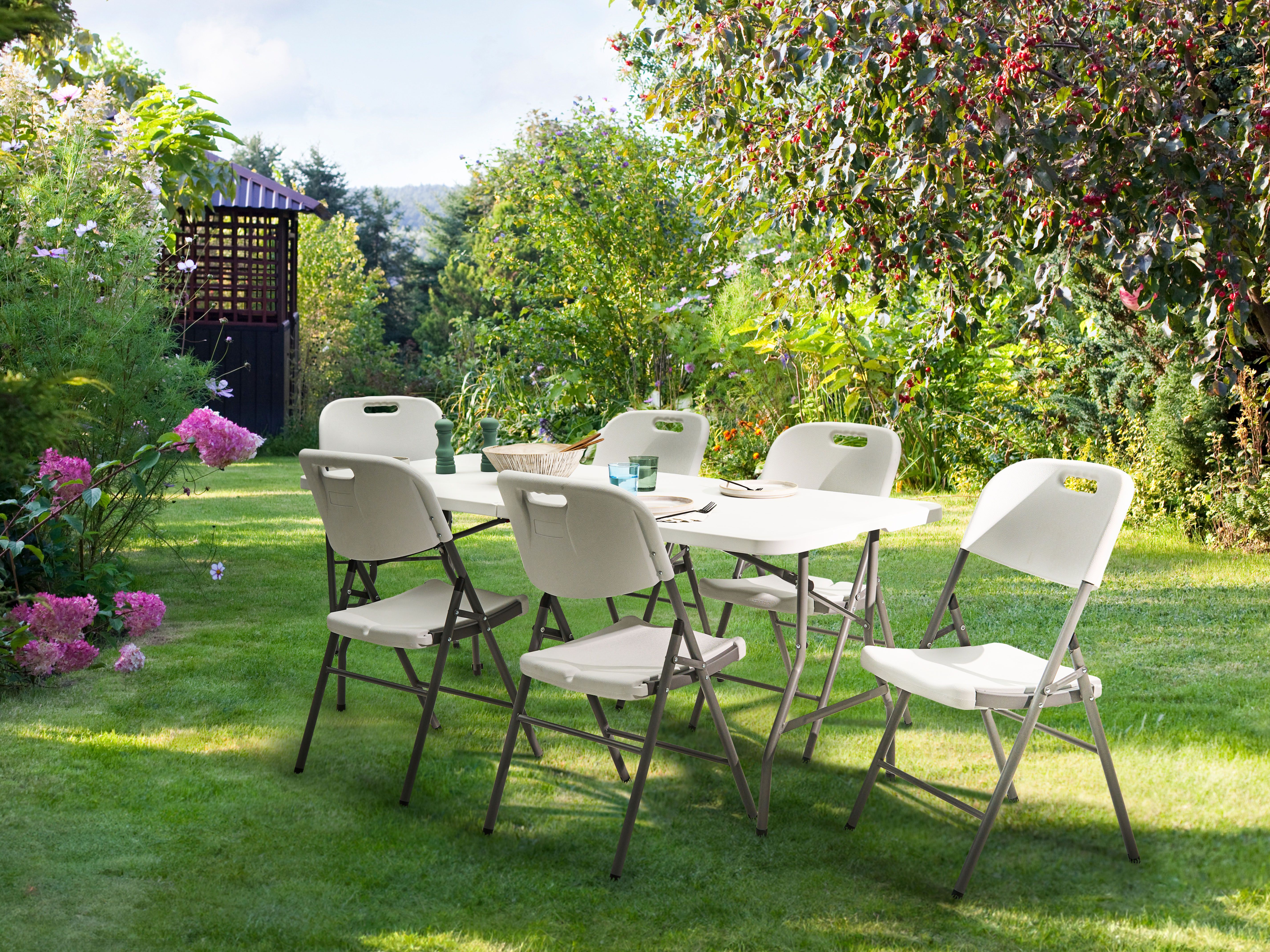 Outdoor Dining Table for 6 CUGNOLI 180 cm 74 cm White