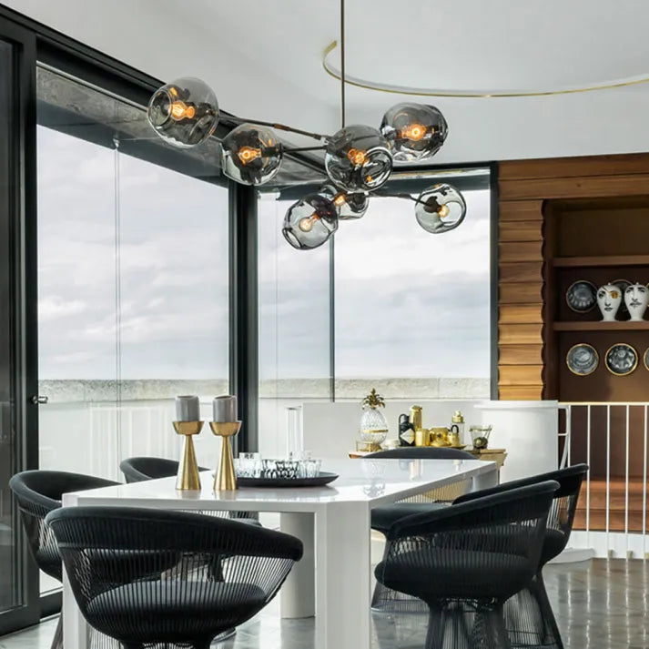 Sputnik Hanglamp met Glazen Bubbels - moderne uitstraling - unieke bubbels - sfeervolle verlichting -