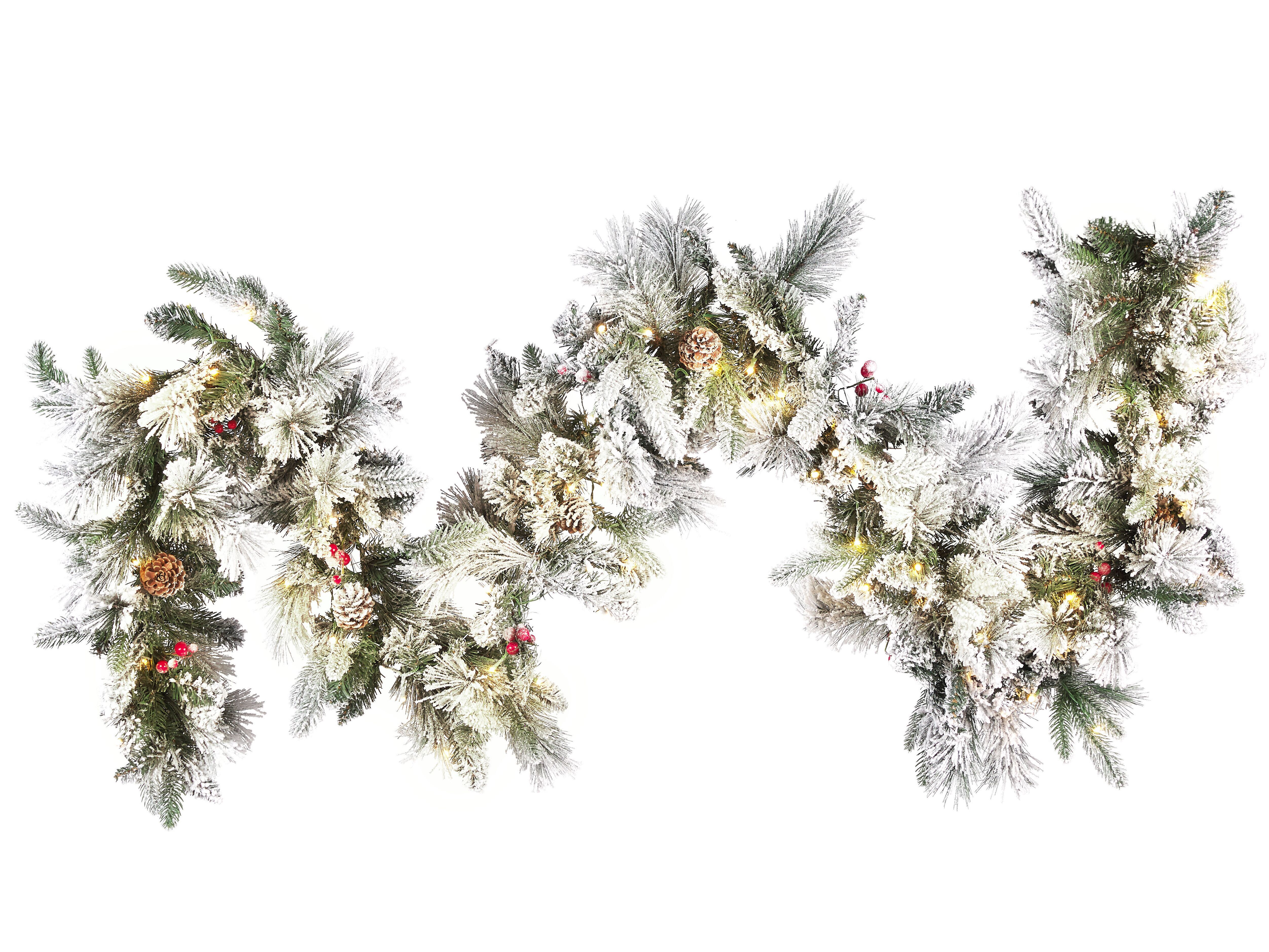 Snowy Christmas Garland LED WHITEHORN 270 cm White