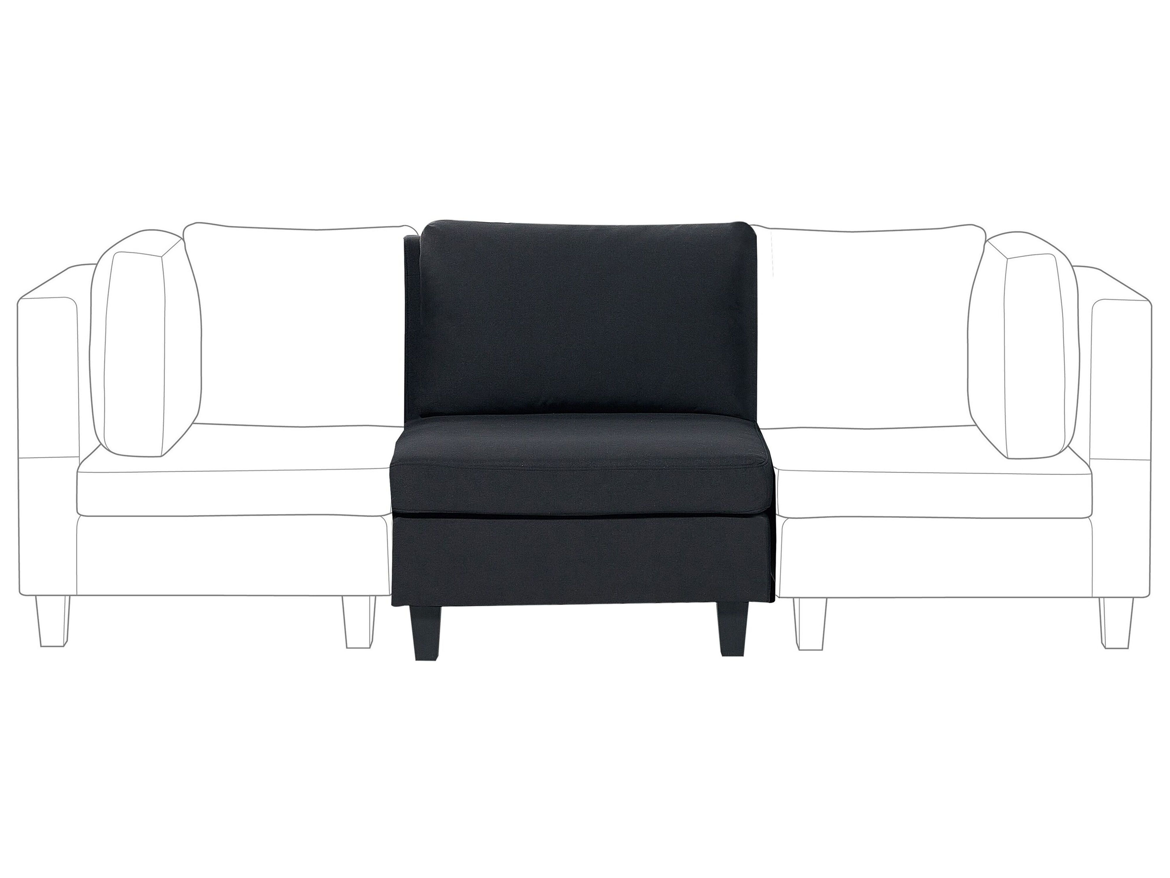 1-Seat Section UNSTAD Fabric Black