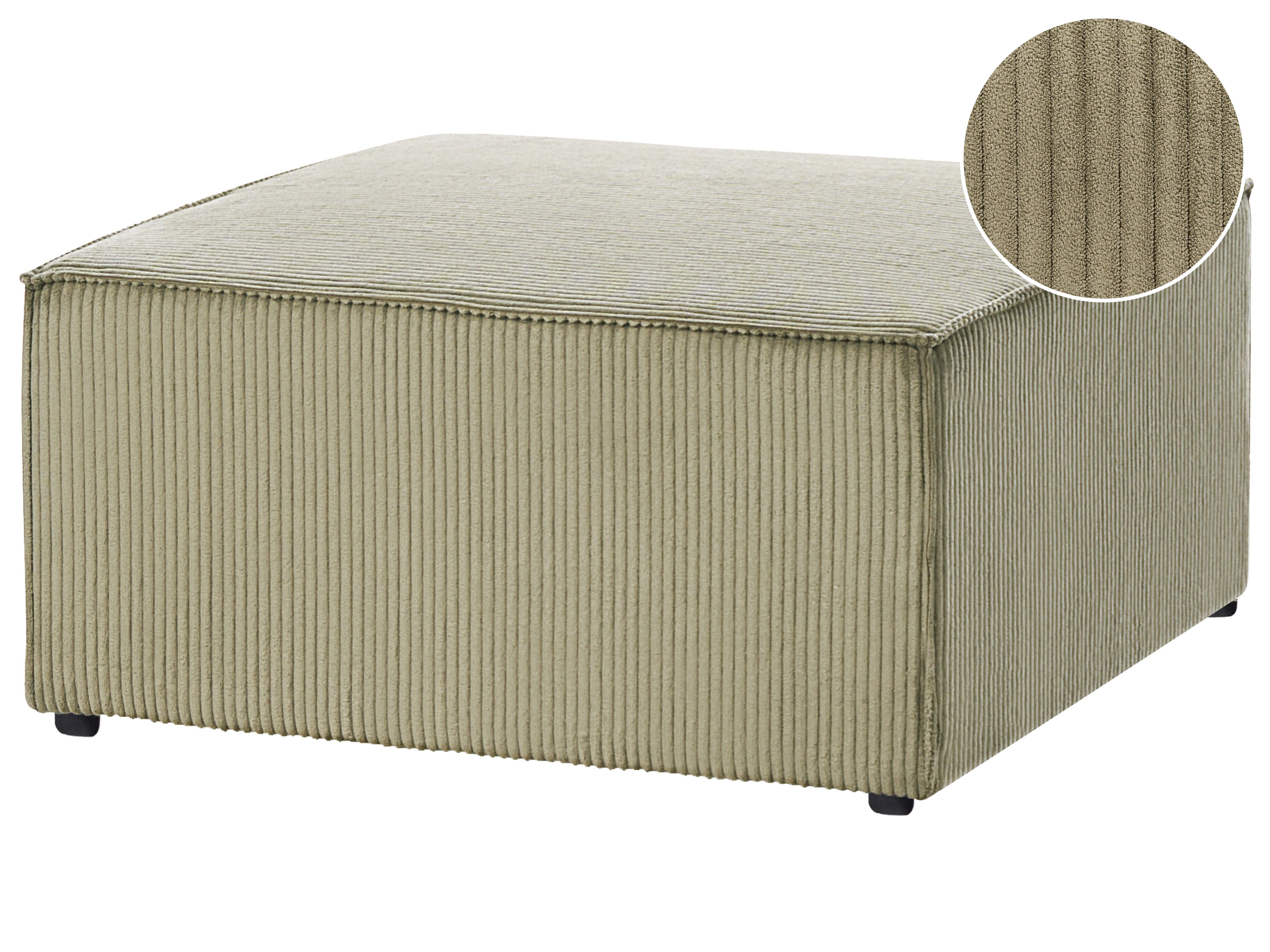 Ottoman LEMVIG Corduroy Green