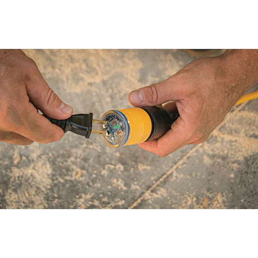 Dewalt DXEC144100100 100 ft. 10/3 SJTW Heavy Duty Outdoor Lighted Single Tap Locking