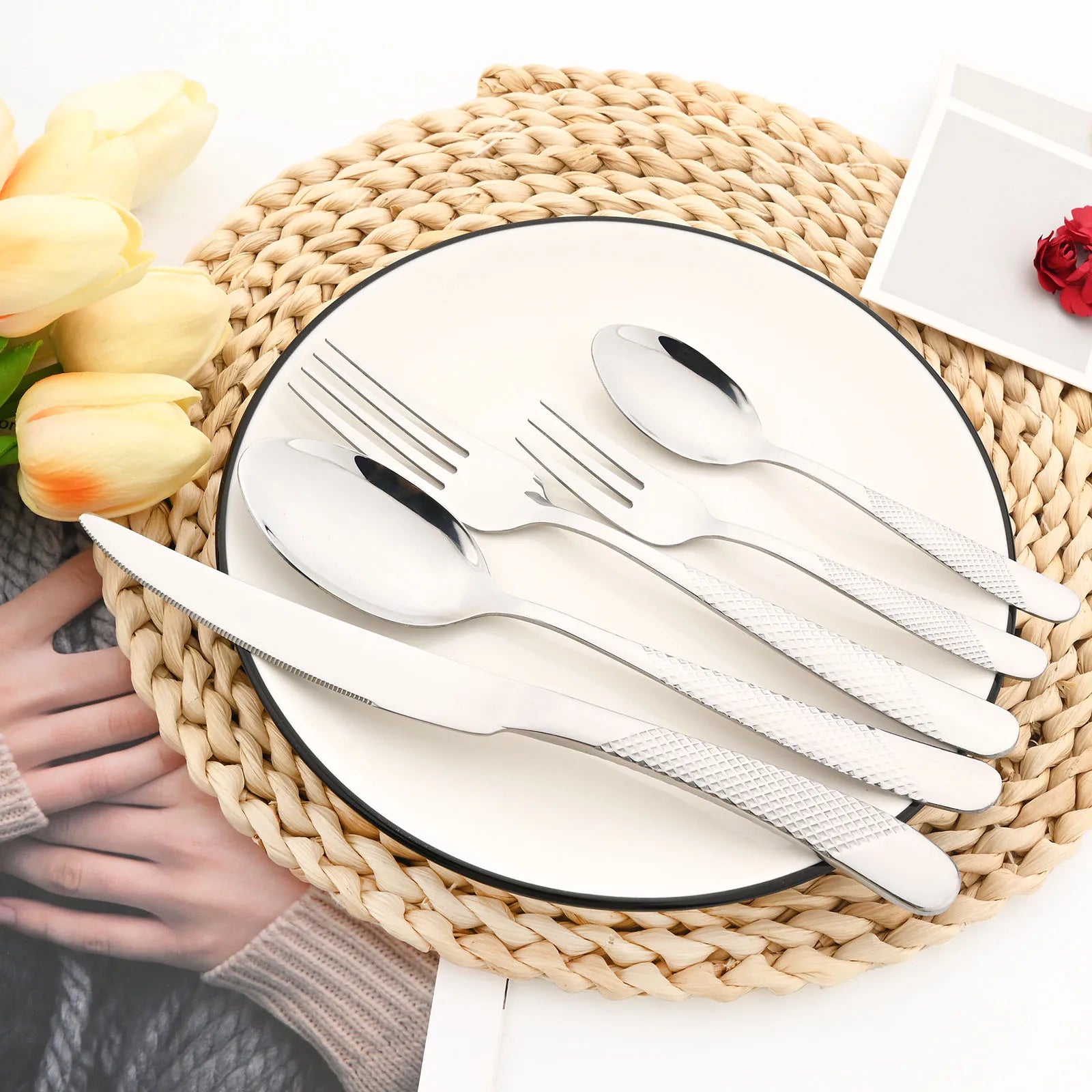 WesternGoud | Elegant Gouden Steakmes en Bestekset
