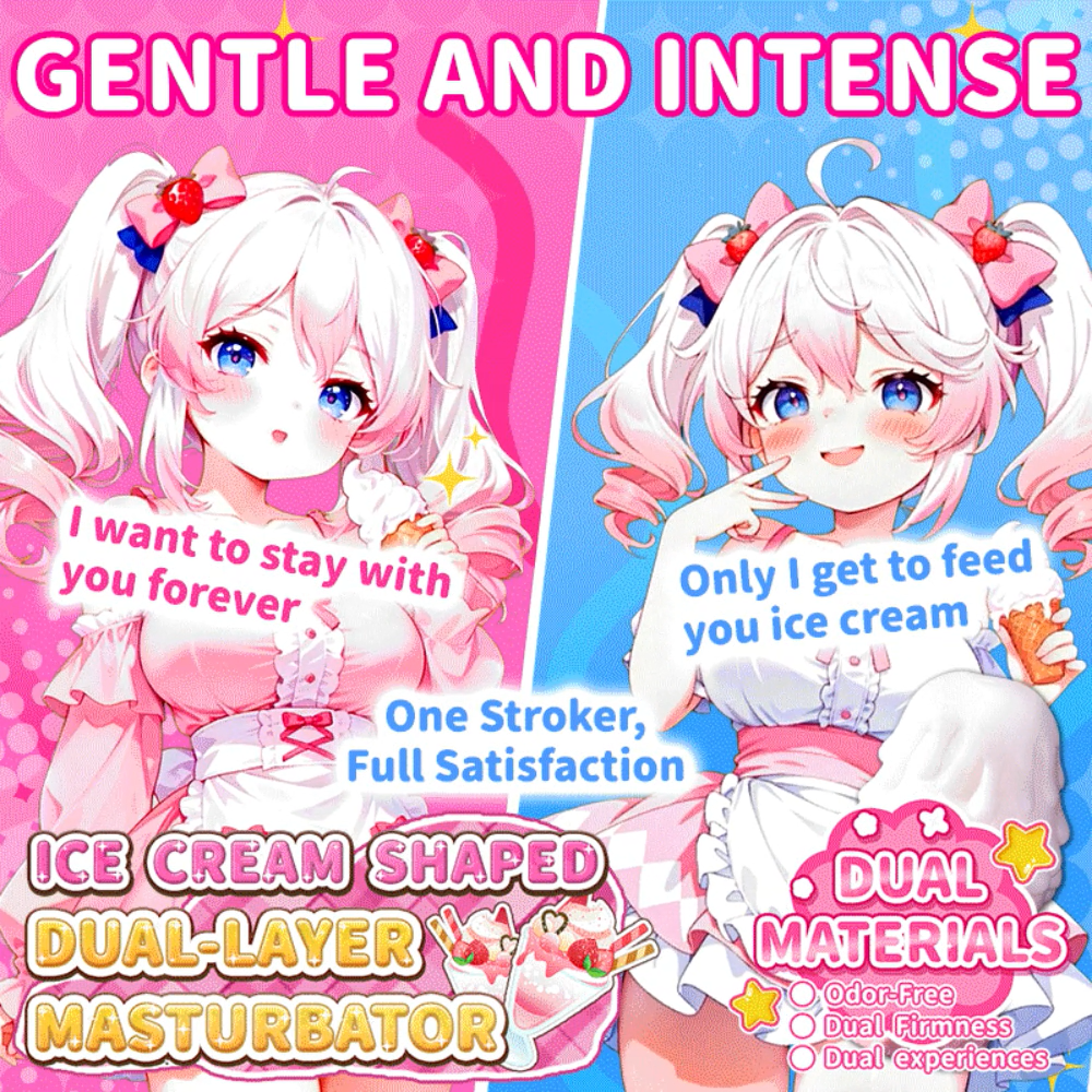 Dr.YUU ice cream shaped male masturbator video showing discreet design dual density TPE and suction canal