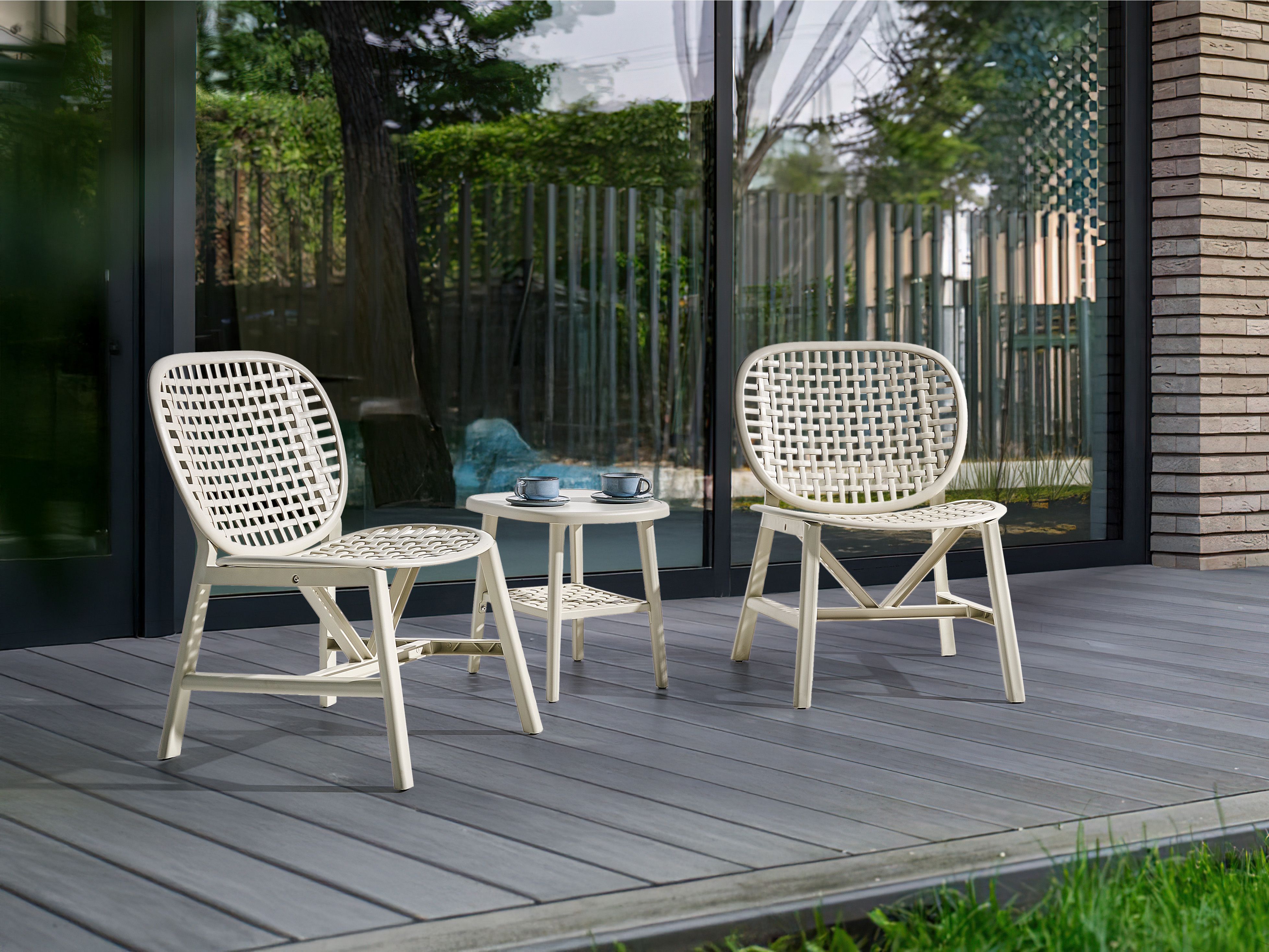Bistro Set SICELLE Off-White