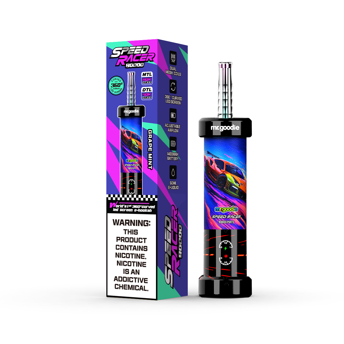 Mr.Goodie Speed Race  80000 Puffs E-Hookah