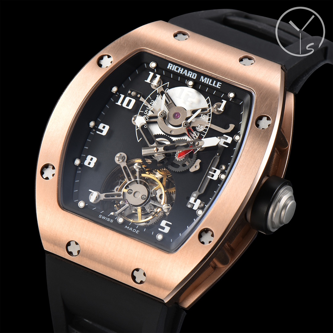 Swiss Richard Mille RM 002-V2 Replica Watch – Skeleton Dial, Black Rubber Strap, 45mm Men’s Luxury Timepiece - Elite Watch Atelier