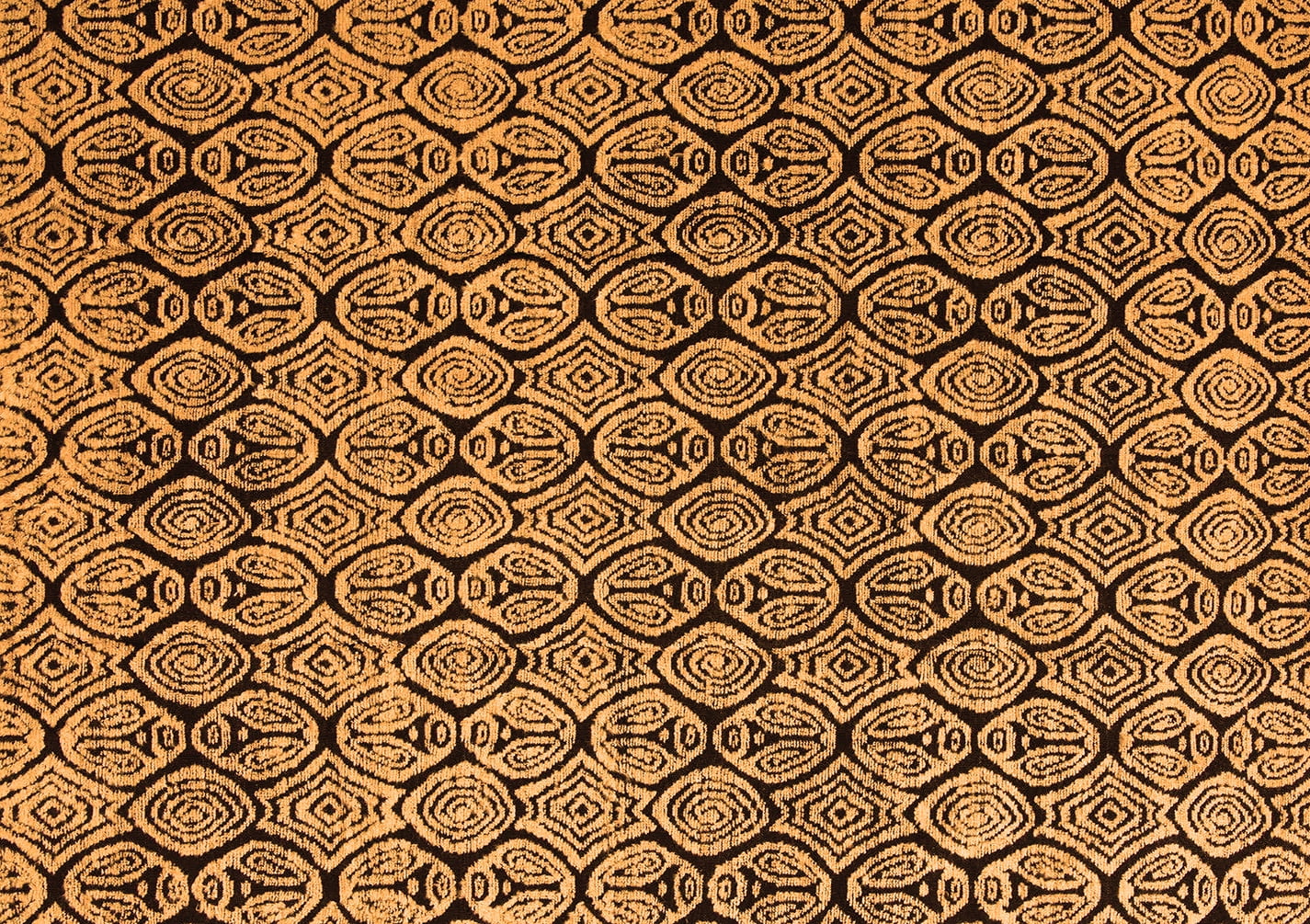 Ahgly Company Indoor Rectangle Abstract Orange Modern Area Rugs, 2' x 3'