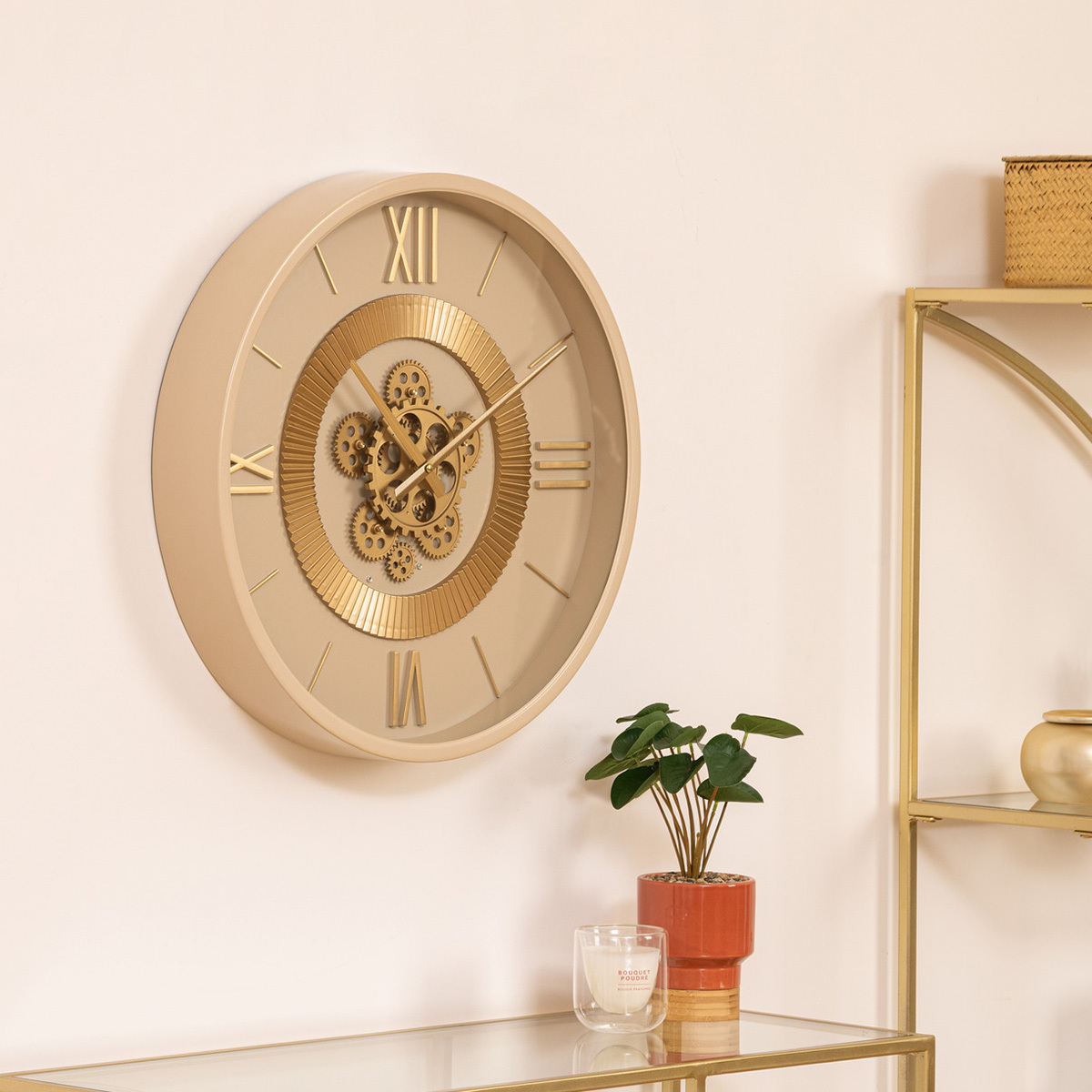 Mechanical clock "Guiliana" Beige, &Oslash; 50 cm