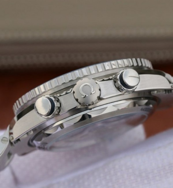 Replica Omega OMF Planet Ocean Master Chronometer Blue LiquidMetal SS Bracelet A9900 - Top club
