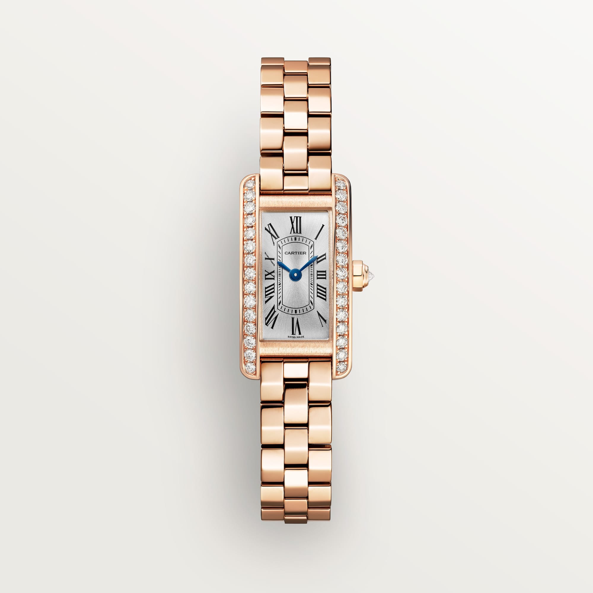 fake cartier watch Tank Americaine mini model quartz movement(1:1 replica) - Top club