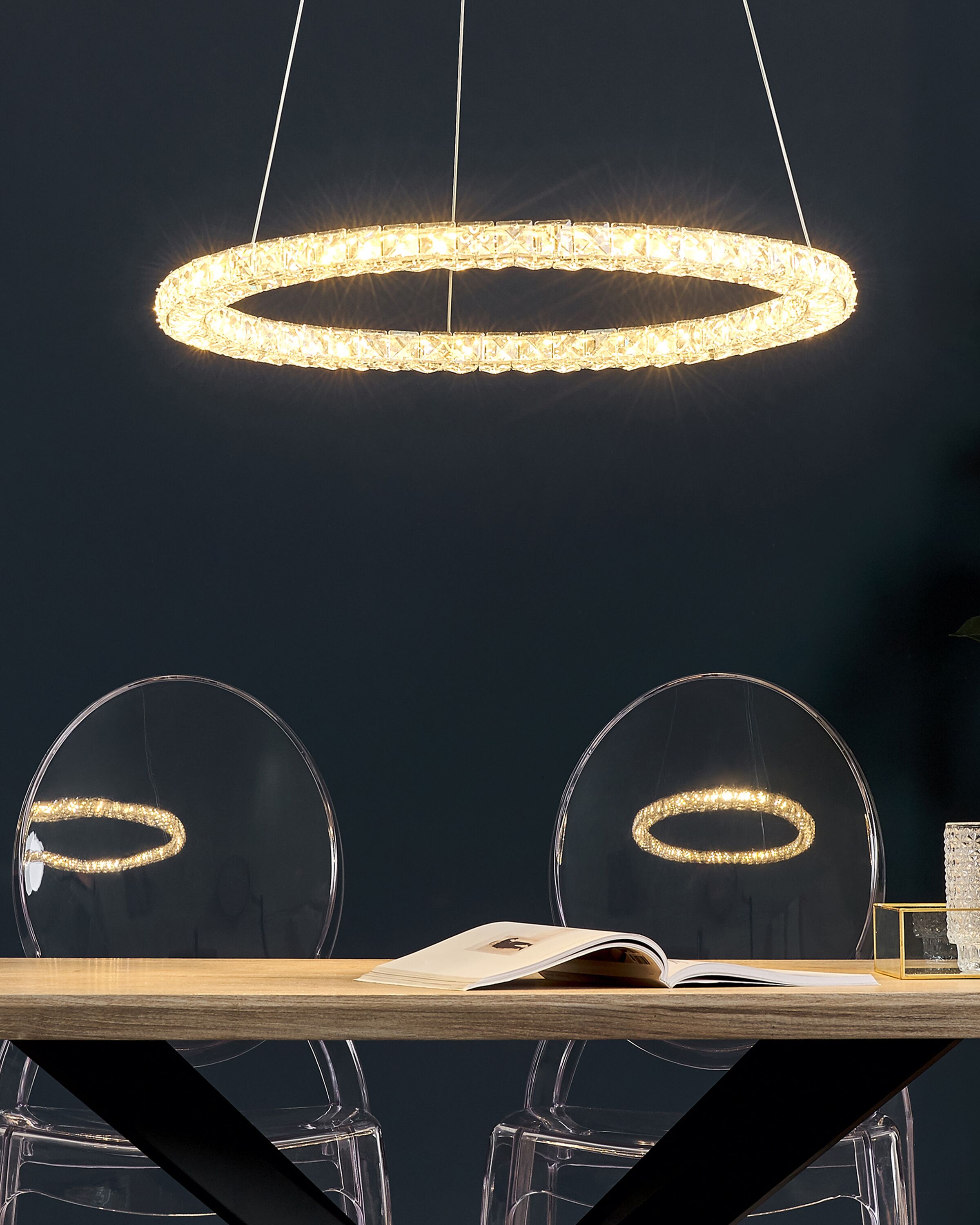 LED Pendant Lamp MAGAT Crystal Silver