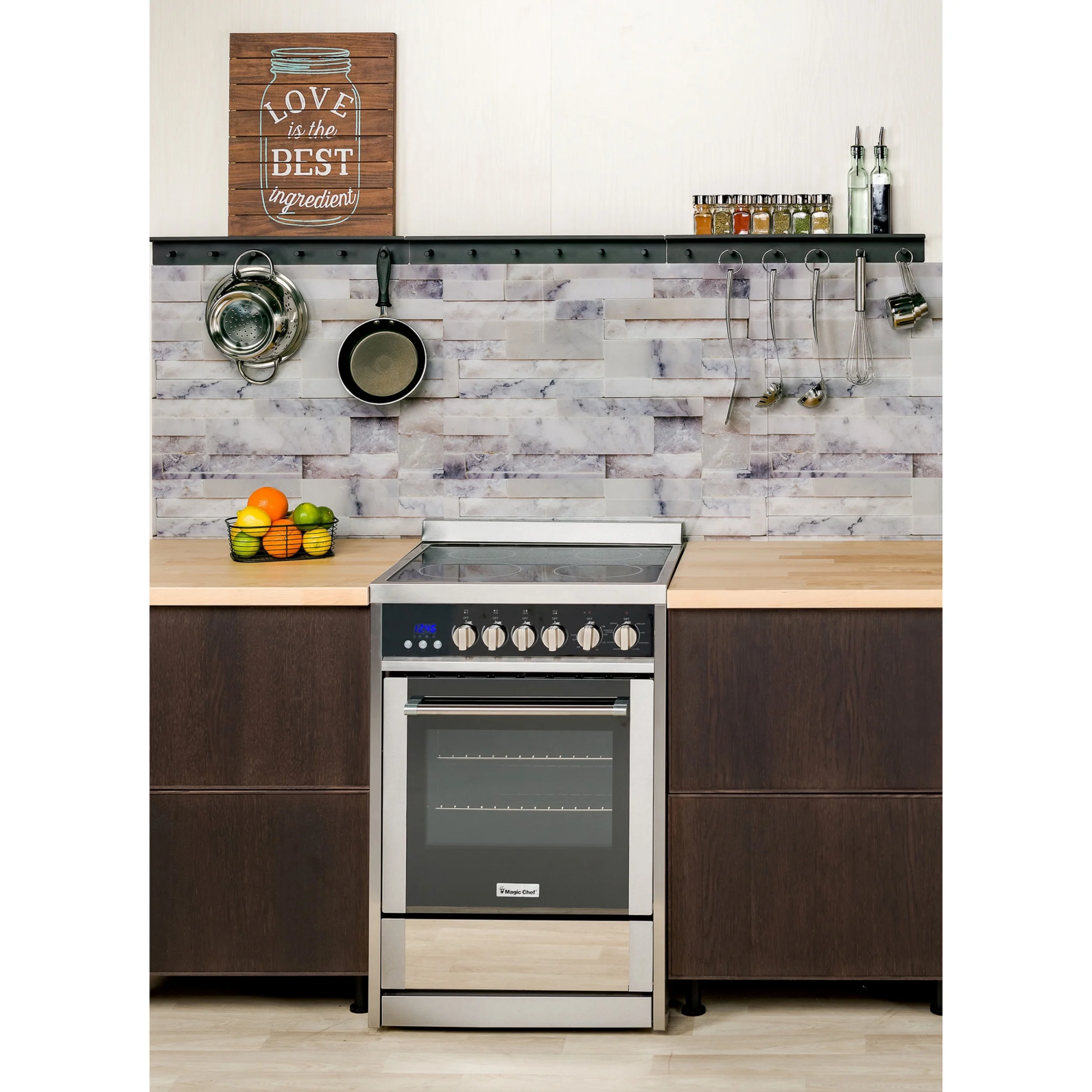 Magic Chef 2.2 cu. ft. Electric Range with Convection in Stainless Steel in Stainless Steel - Image 12