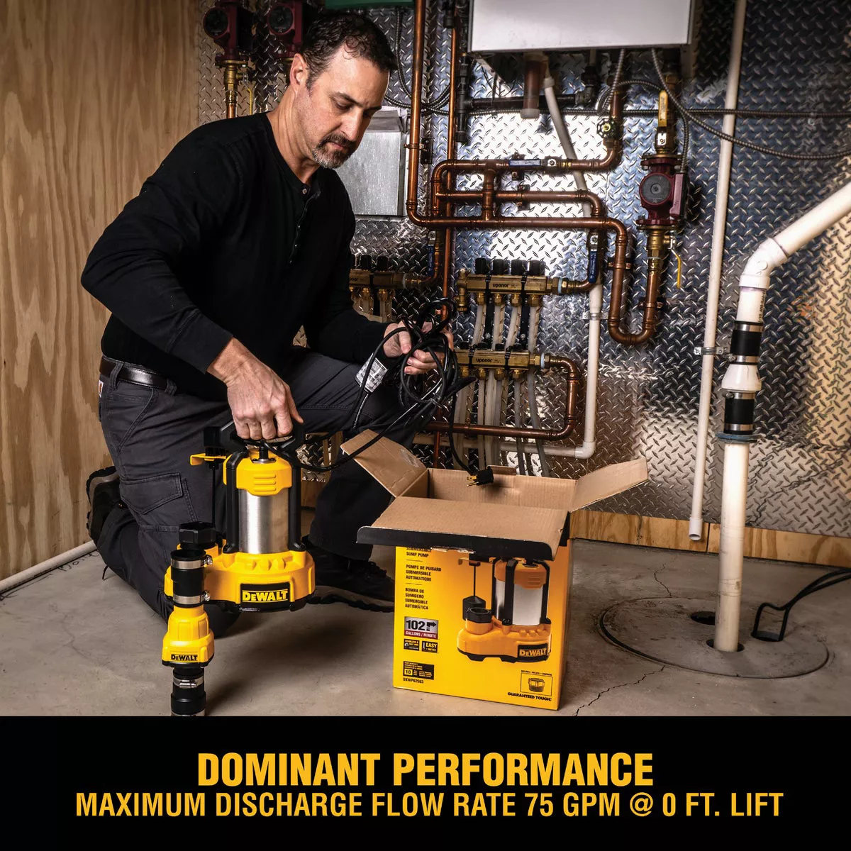 DEWALT 1/3 HP Stainless Steel/Cast Iron Fully Submersible Sump Pump