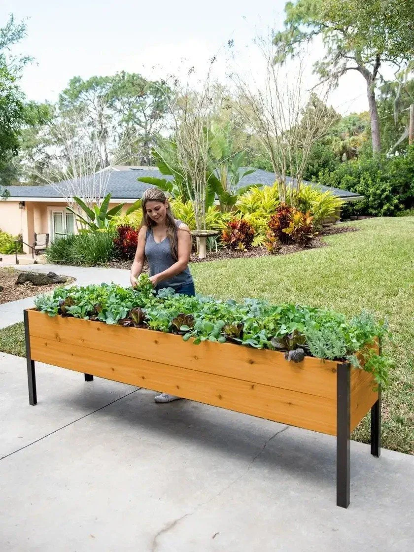 Self-Watering Elevated Planter Box 96" L x 24" W x 29" H
