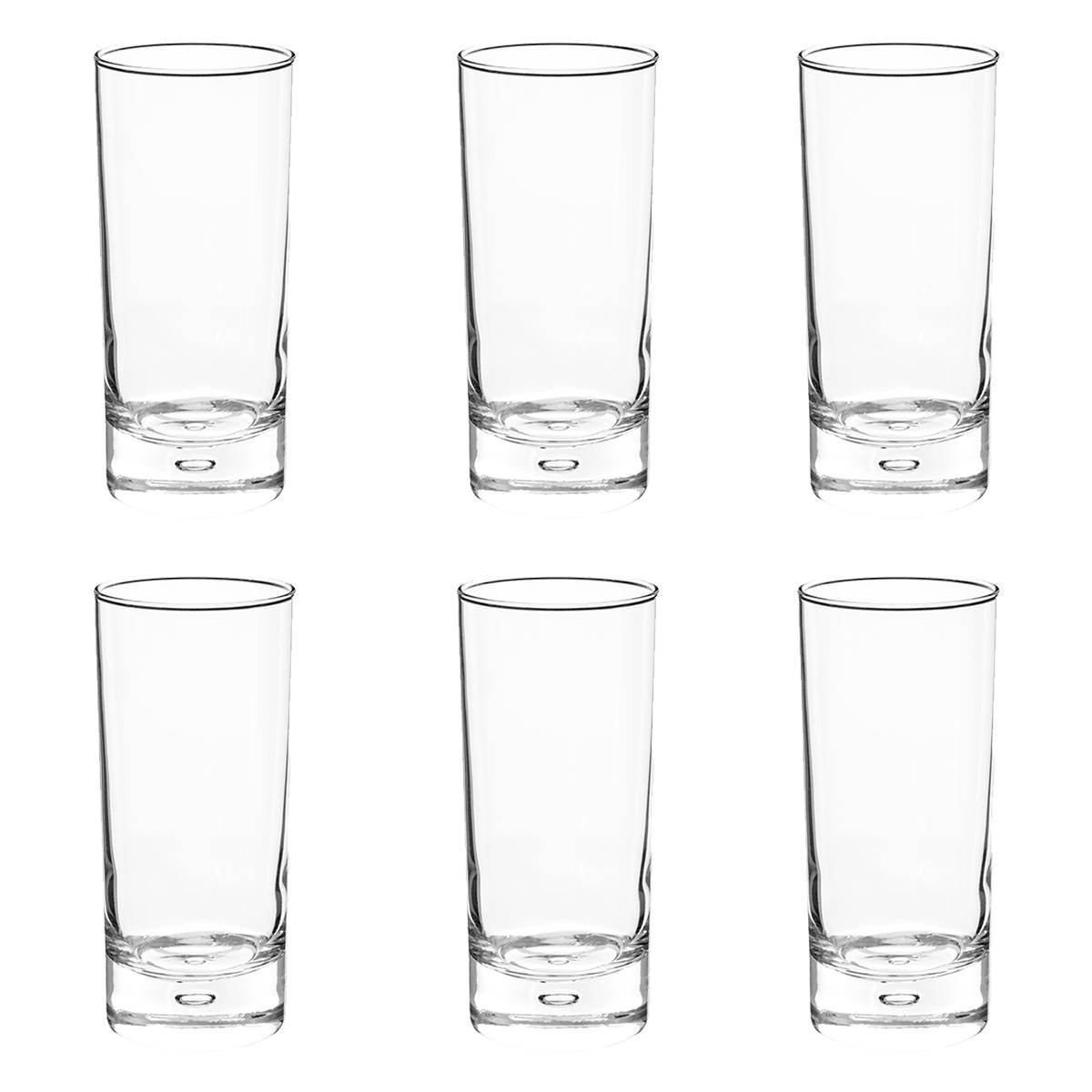 Set of 6 tall tumblers "Georg'Ieau" 290 ml, Transparent
