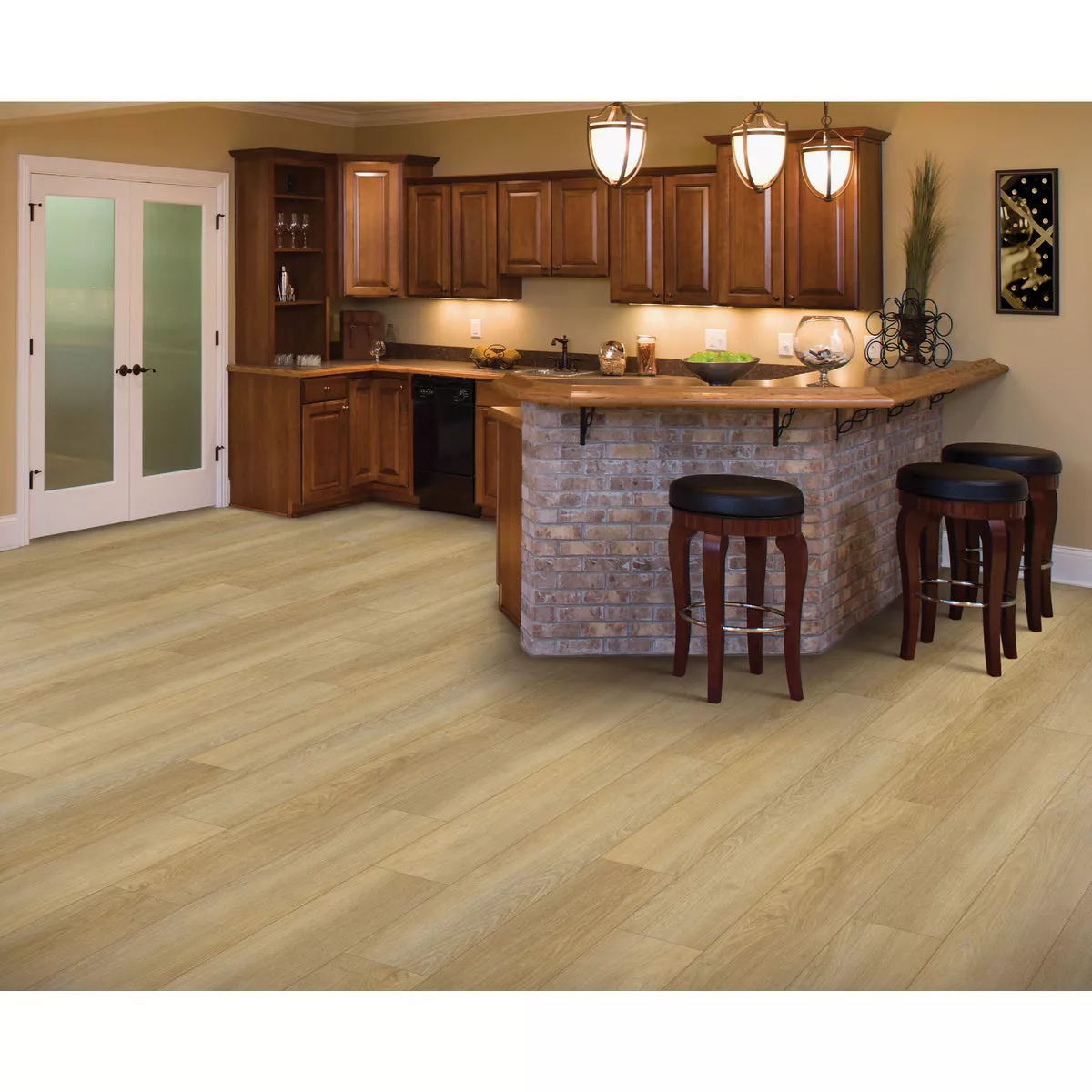 Mohawk SolidTech Discovery Ridge 6 In. W x 48 In. L Coffee House Tan VinyFloor Plank (32.15 Sq. Ft./Case)